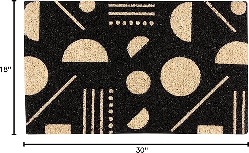 Miniatura 3 de Danica Studio Domino - Tapete de fibra de coco impreso, 18 x 30 pulgadas