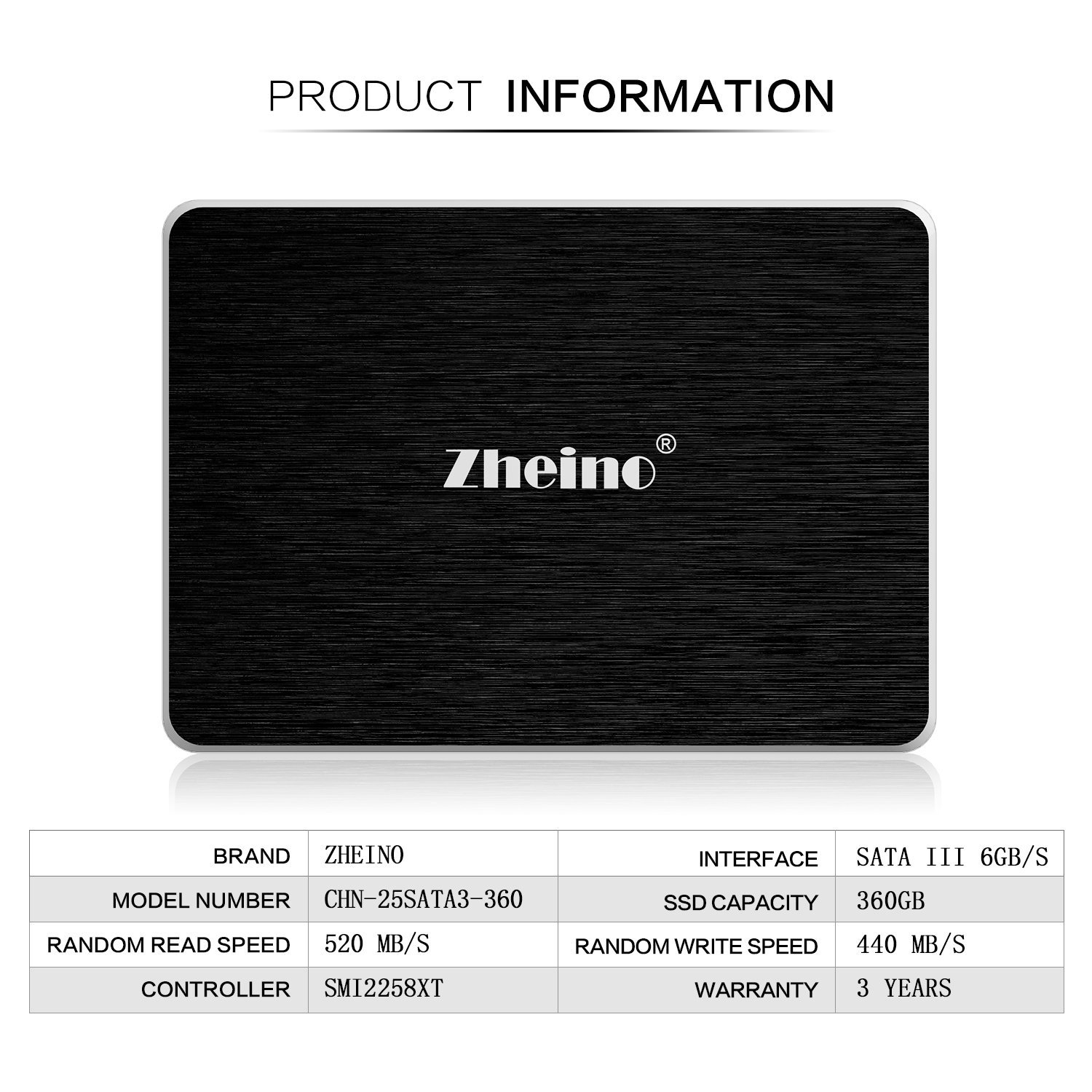 Amazon | Zheino SATA SSD 360GB 内蔵2.5インチ 7mm 3D Nand 採用 SATA