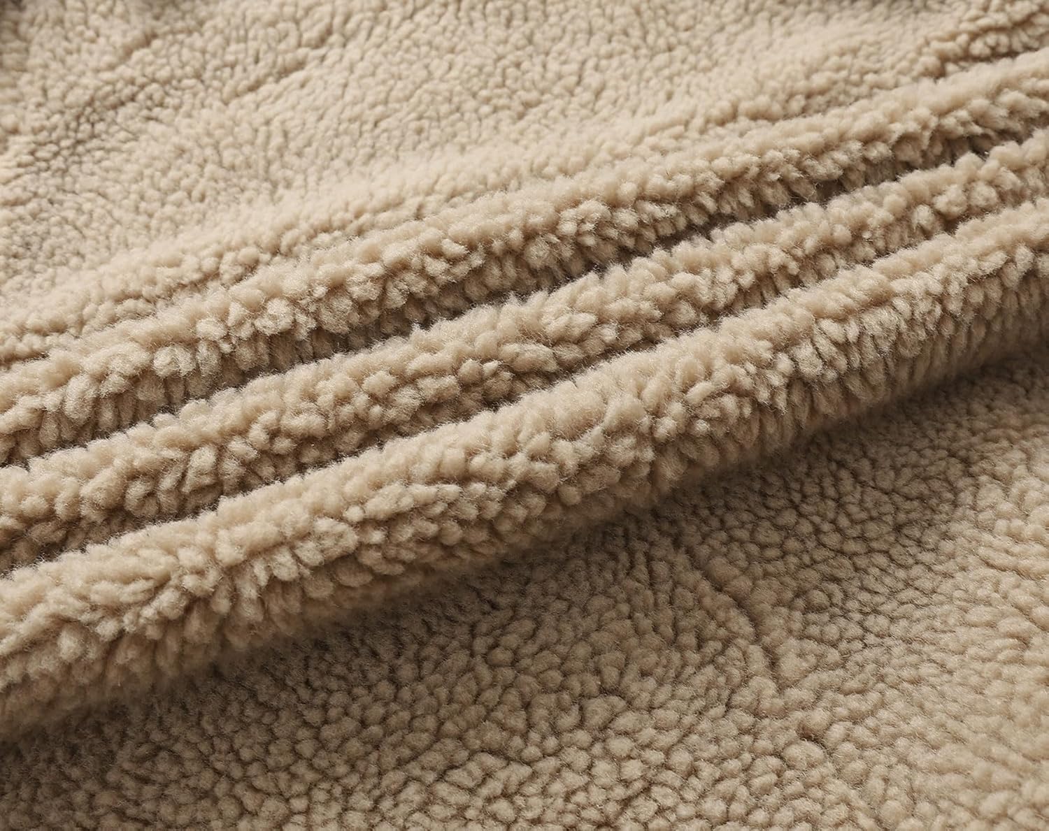 Men's Sherpa Lined Corduroy Jacket Casual Thickened Winter Warm Fleece Jacket Coat - Image 7