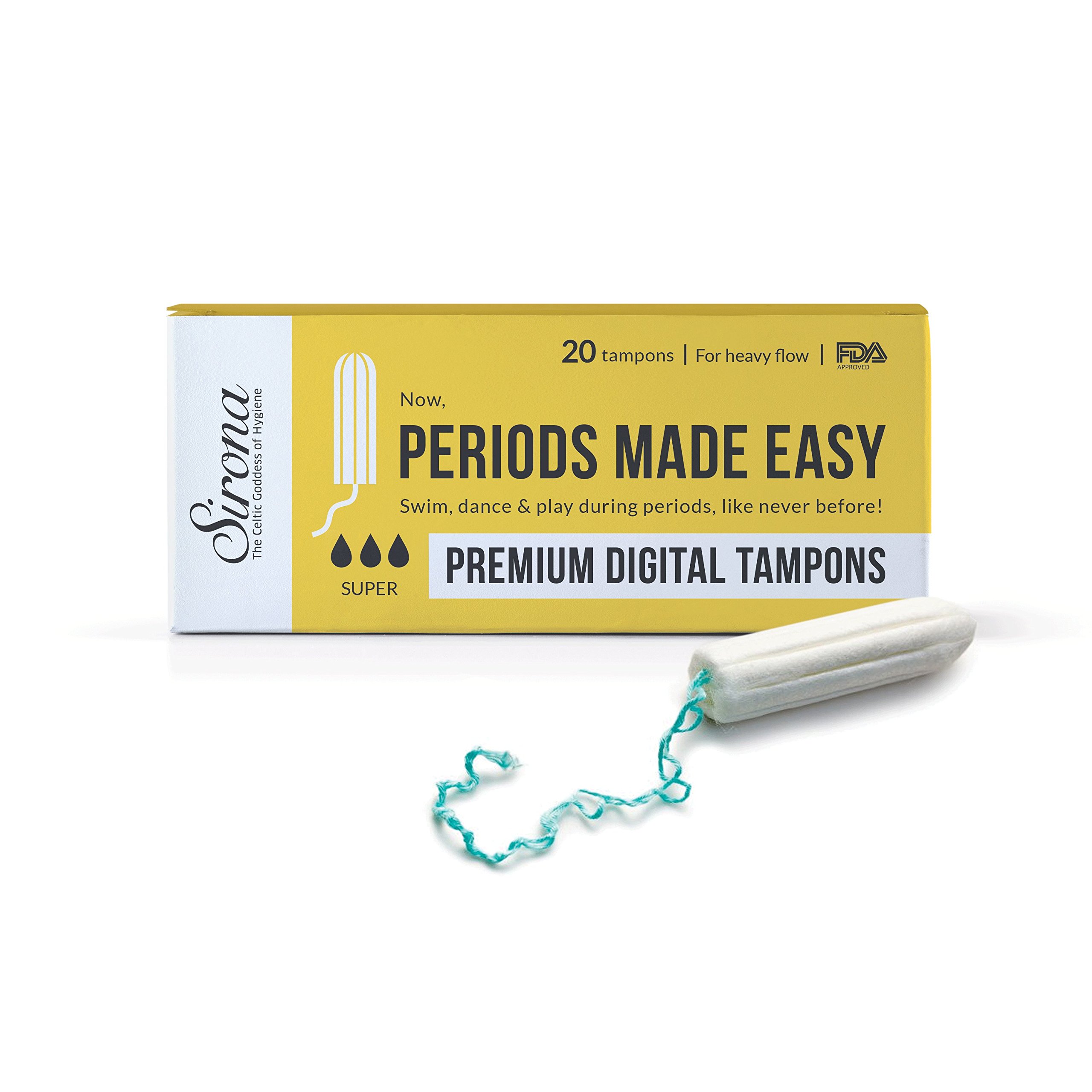 Sirona Combo of 2 Heavy Flow Digital Tampon & Intimate Wet Wipes 1
