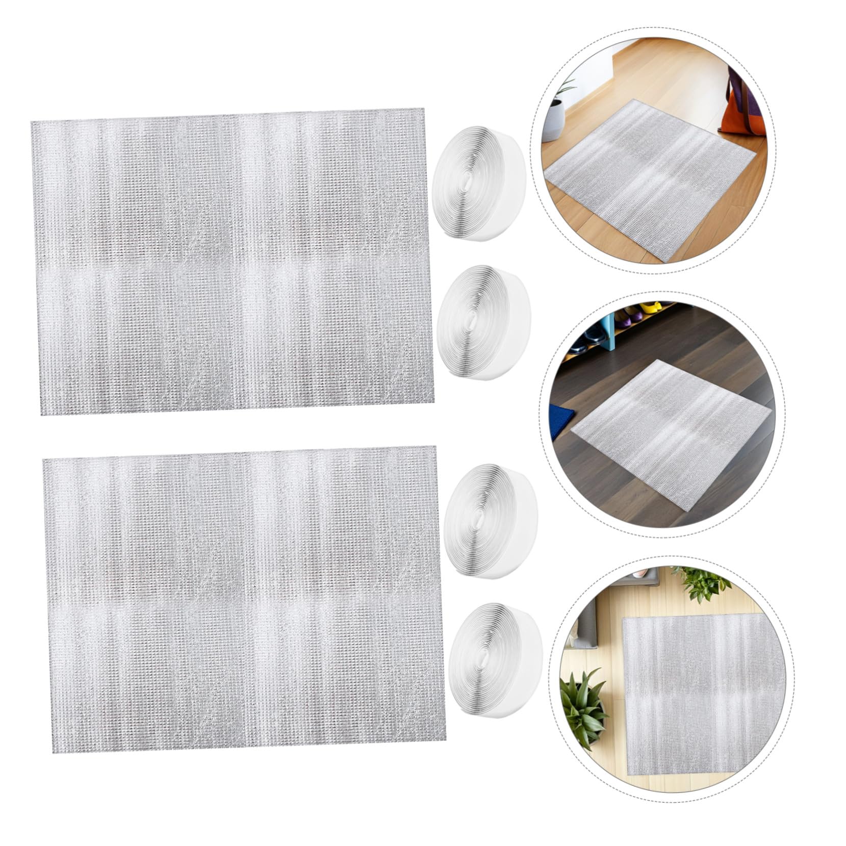 Hemobllo 2 Set Copertura Isolante per Apertura di Ventilazione Soffitta Protezione Termica Resistente per Apertura Soffitto Tenuta Ventilazione Casa Argento