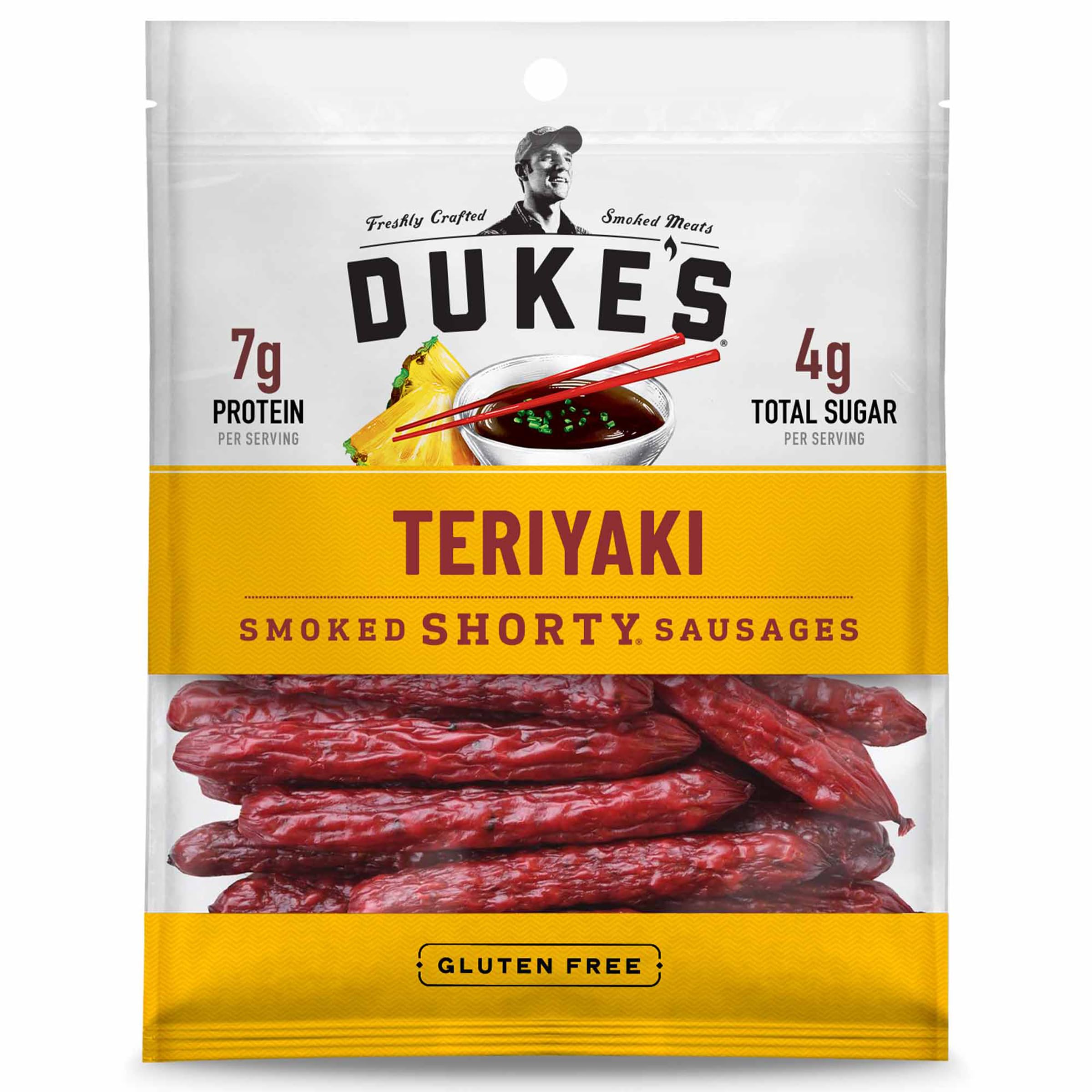Duke's Pork Teriyaki Smoked Shorty Sausages, 7g Protein Per Serving, 5 oz.