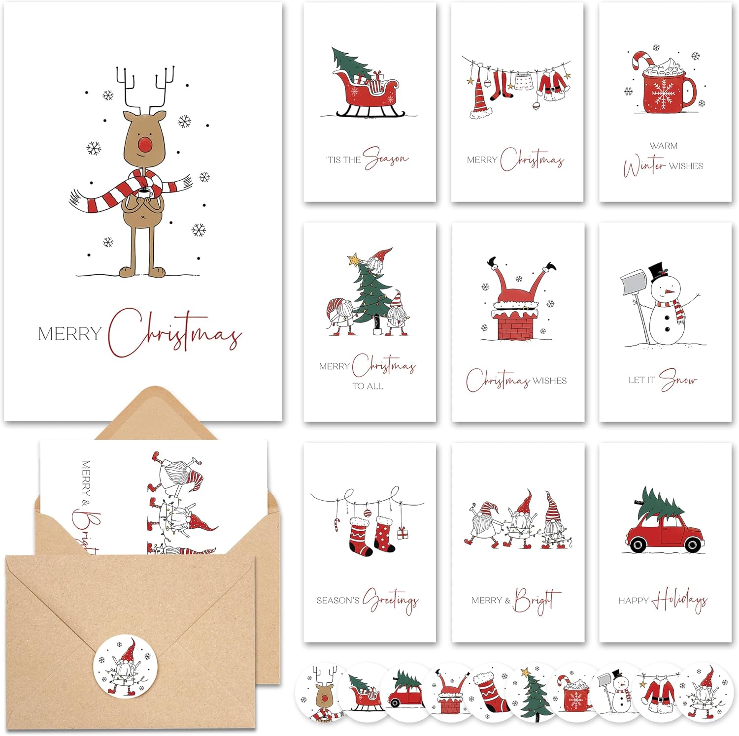 cartoon Christmas cards