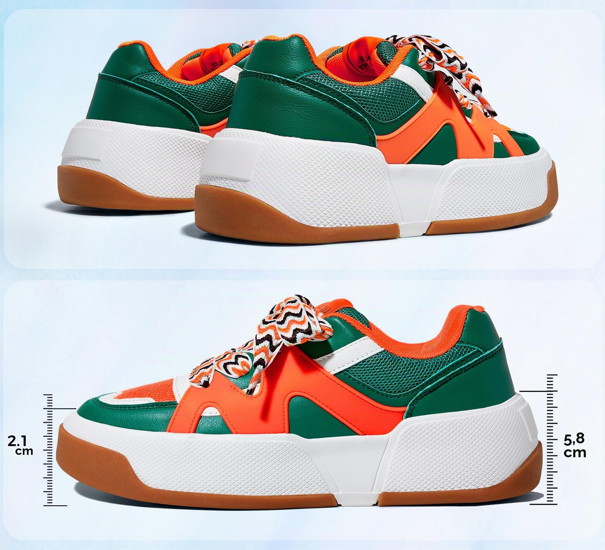 LUCKY STEP Zapatillas de Moda con Plataforma para Mujer Cómodas Suela Gruesa para Caminar y Tenis