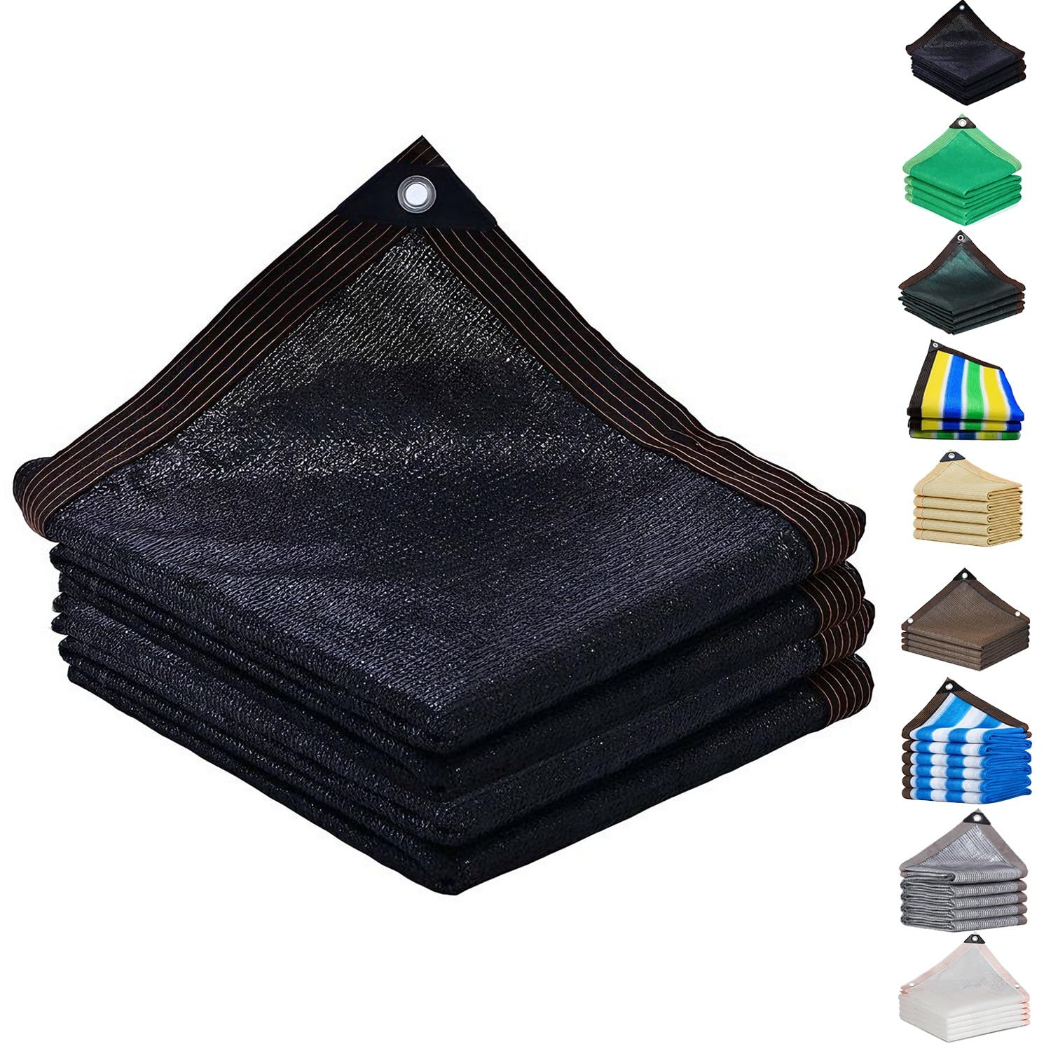 Twwhshf-Ou Black Shade Netting Sunblock Shade Cloth Brown Green White Beige Fabric Mesh Tarp For Greenhouse Plant Patio Outdoor(,13.1 X 36.1Ft)