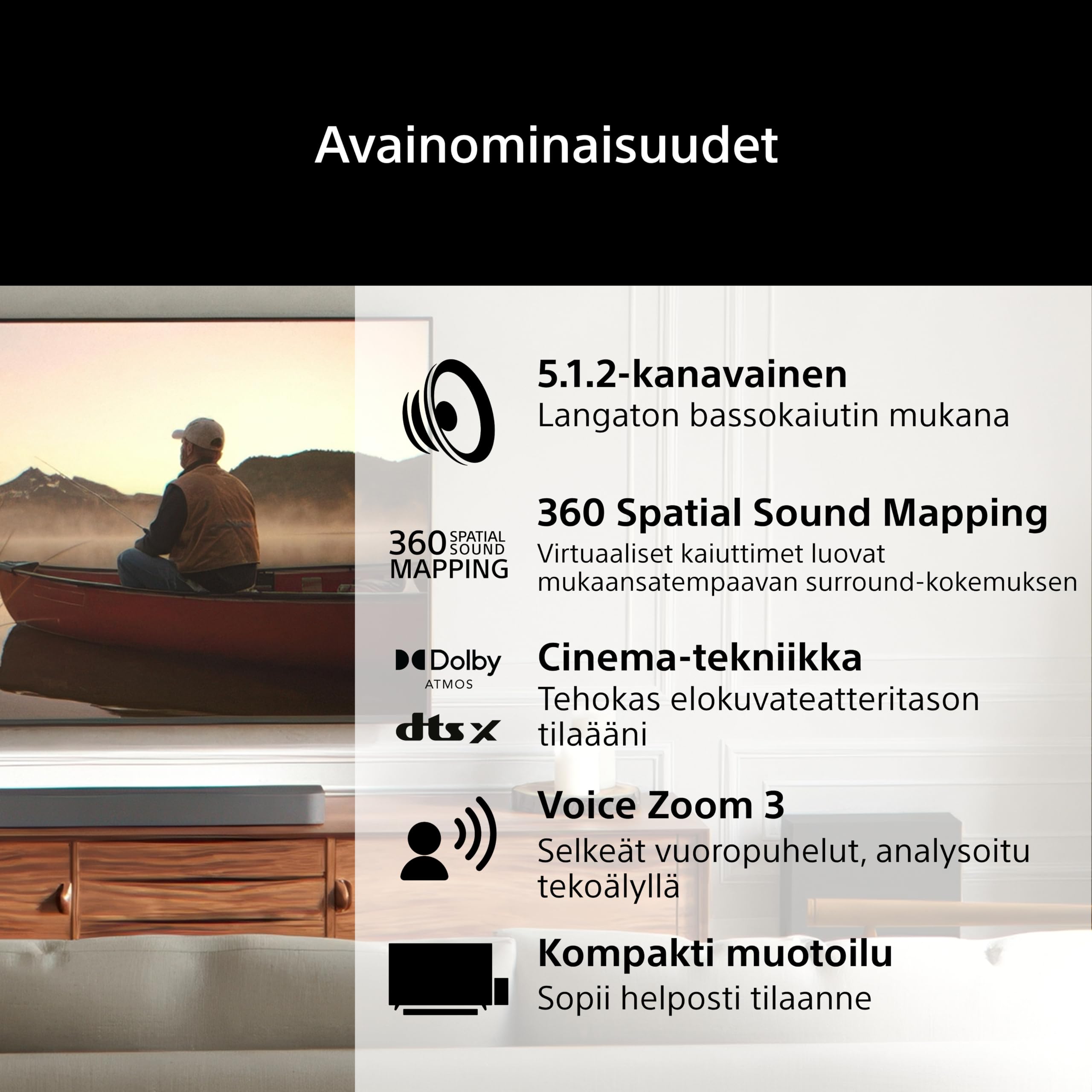 Sony Bravia Theatre Bar 7 & Sub 7 Sound Spatial Sound 360, Bass 100W, Dolby Atmos, DTS:X, HDMI 2.1, Roma Automatica