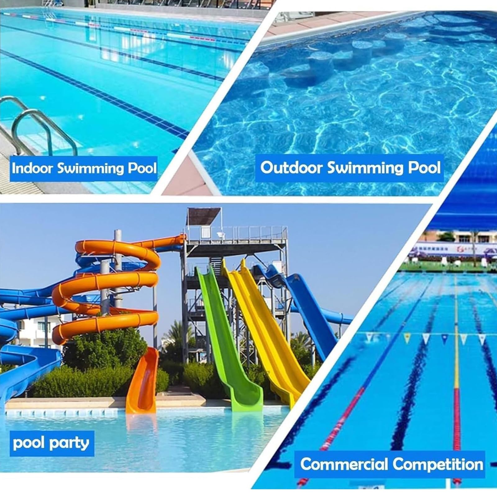 Corda divisoria per Piscina e galleggianti, Sicurezza per Piscina per Separare Aree Pericolose Corridoio Nuoto, Accessori di Sicurezza per Piscina 20ft/6.1m