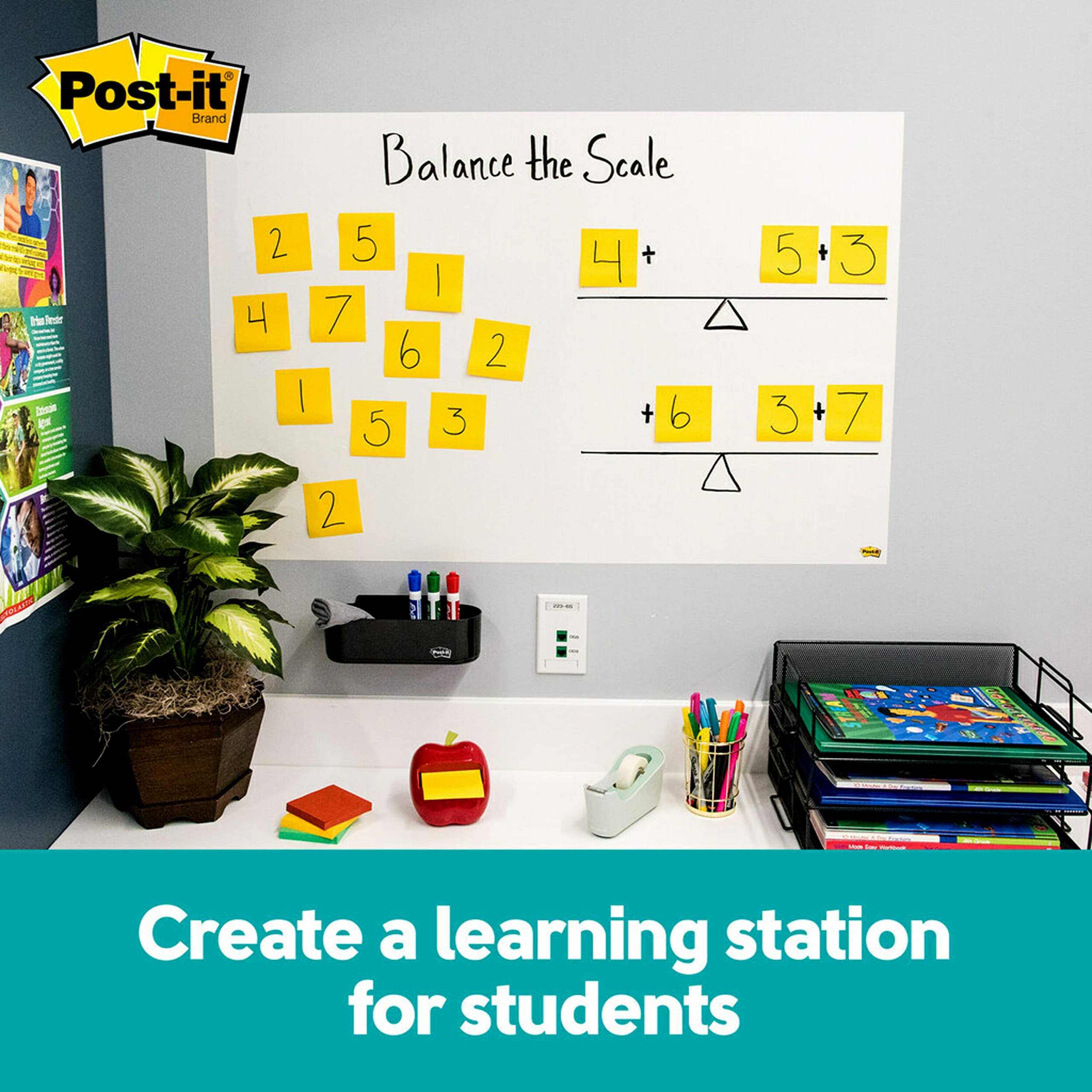 Postit Flex Write Surface, 4 ft x 3 ft, White Dry Erase Whiteboard