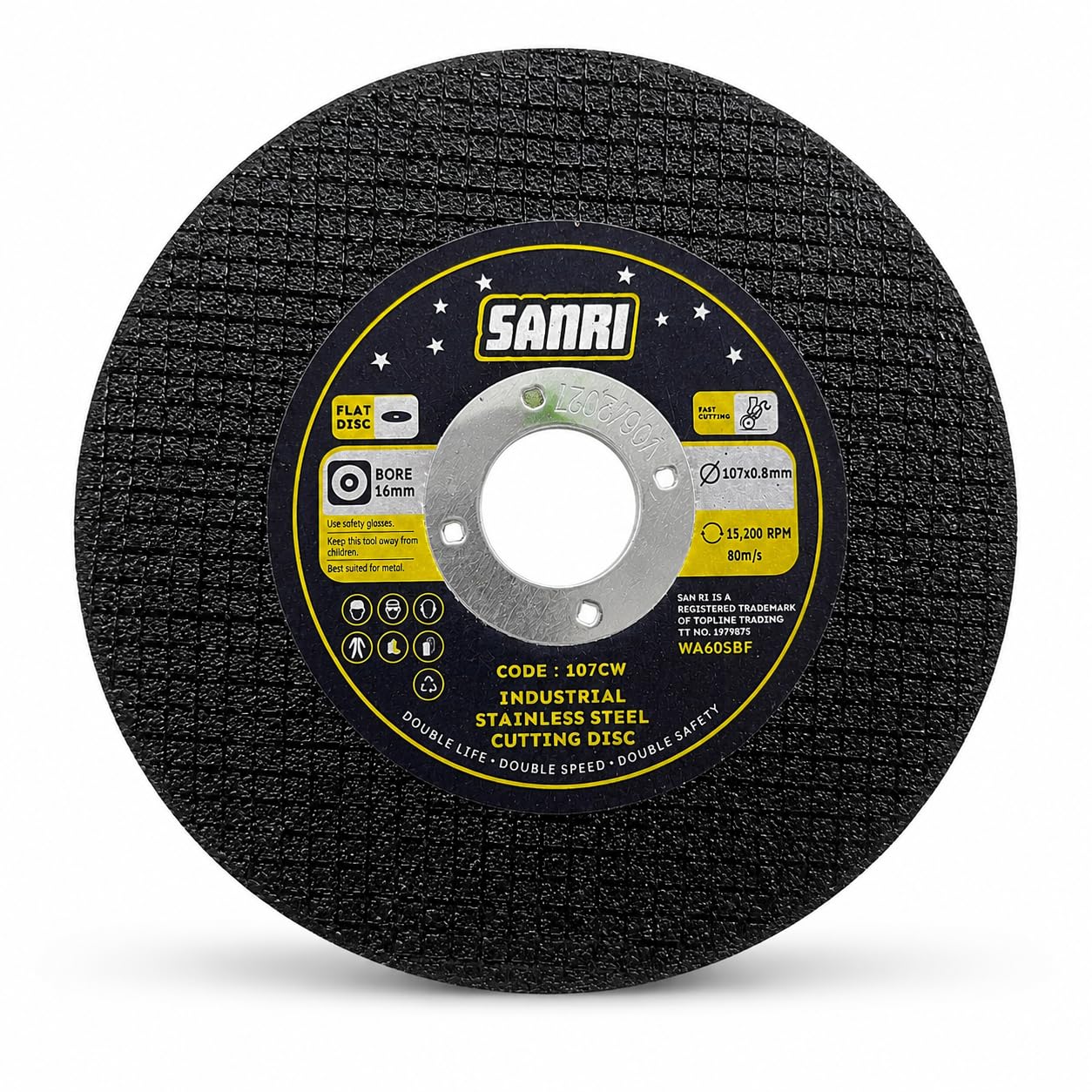 4 Inch Ultra Thin Metal Cutting Wheel for Angle Grinder | 107 x 0.8 x 16 mm | 0.8mm Stainless Steel & Mild Steel Cut Off Disc | Double Net Reinforced | Pack of 10-picture-31