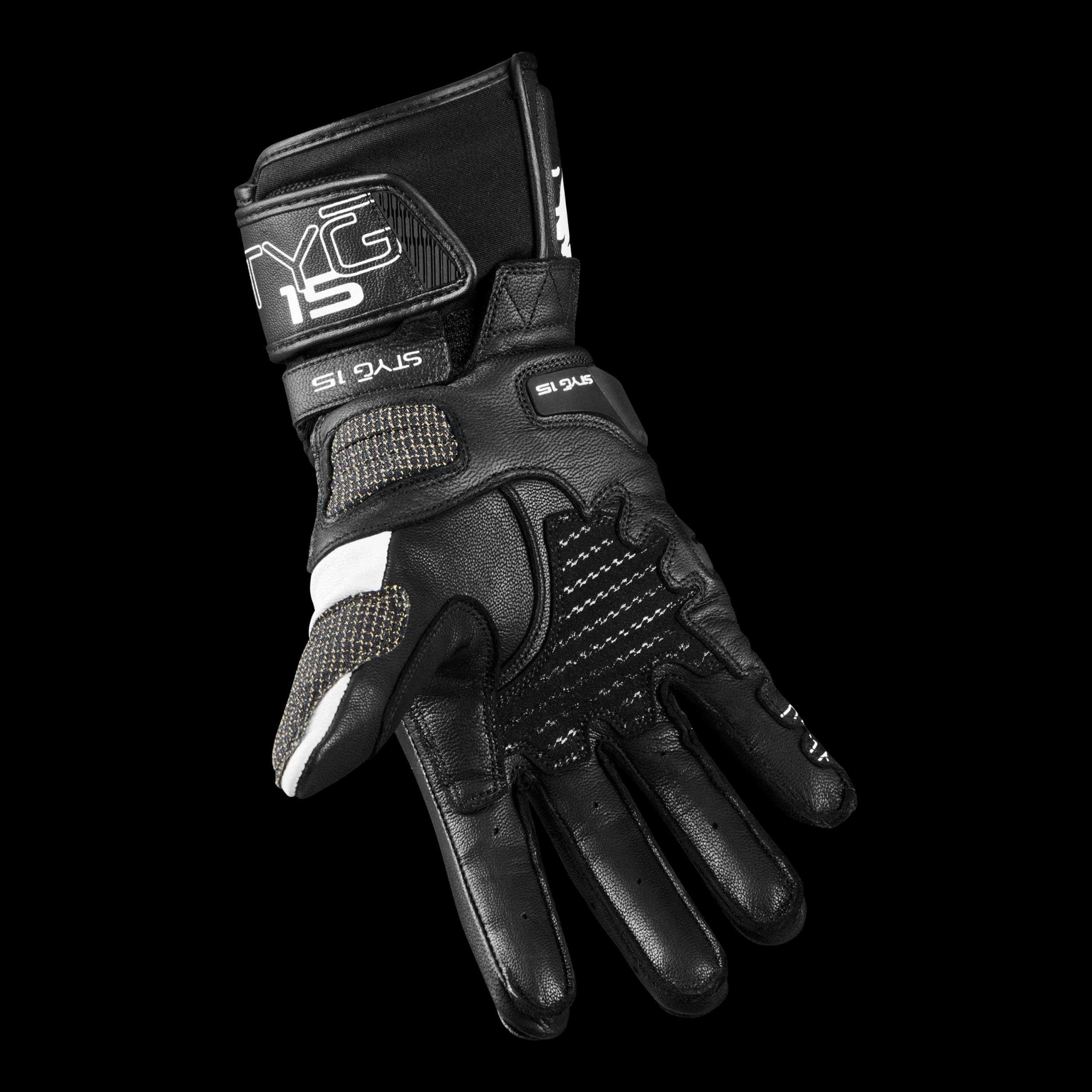 Furygan STYG15 - Guantes de Moto Racing para Hombre, aerodinámica, Piel de Canguro, D3O, Ajuste, ventilación, Estilo - tecnología de Punta
