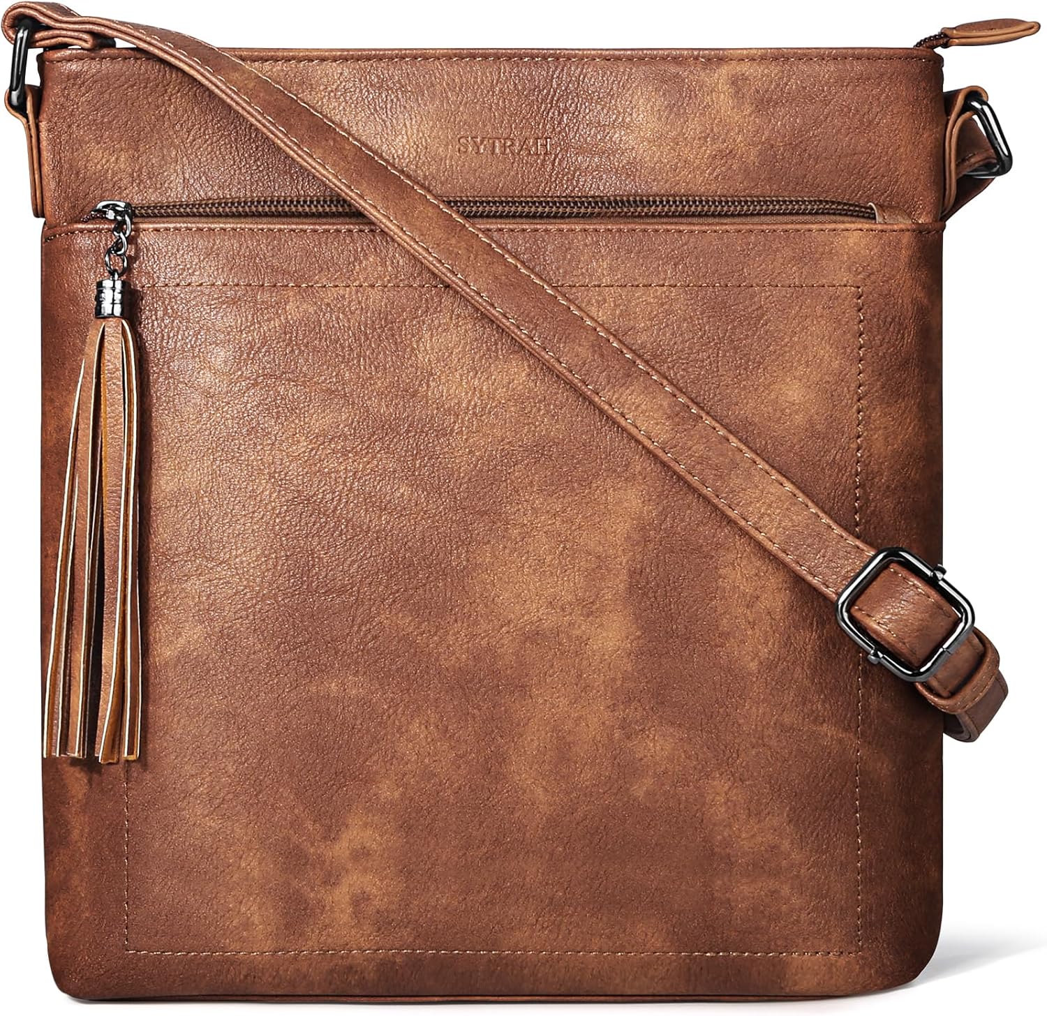 Crossbody Purses for Women, Premium Vagan Leather Crossbody Bag, Adjustable Strap Lightweight Shoulder Bag with Tassel - Image 9