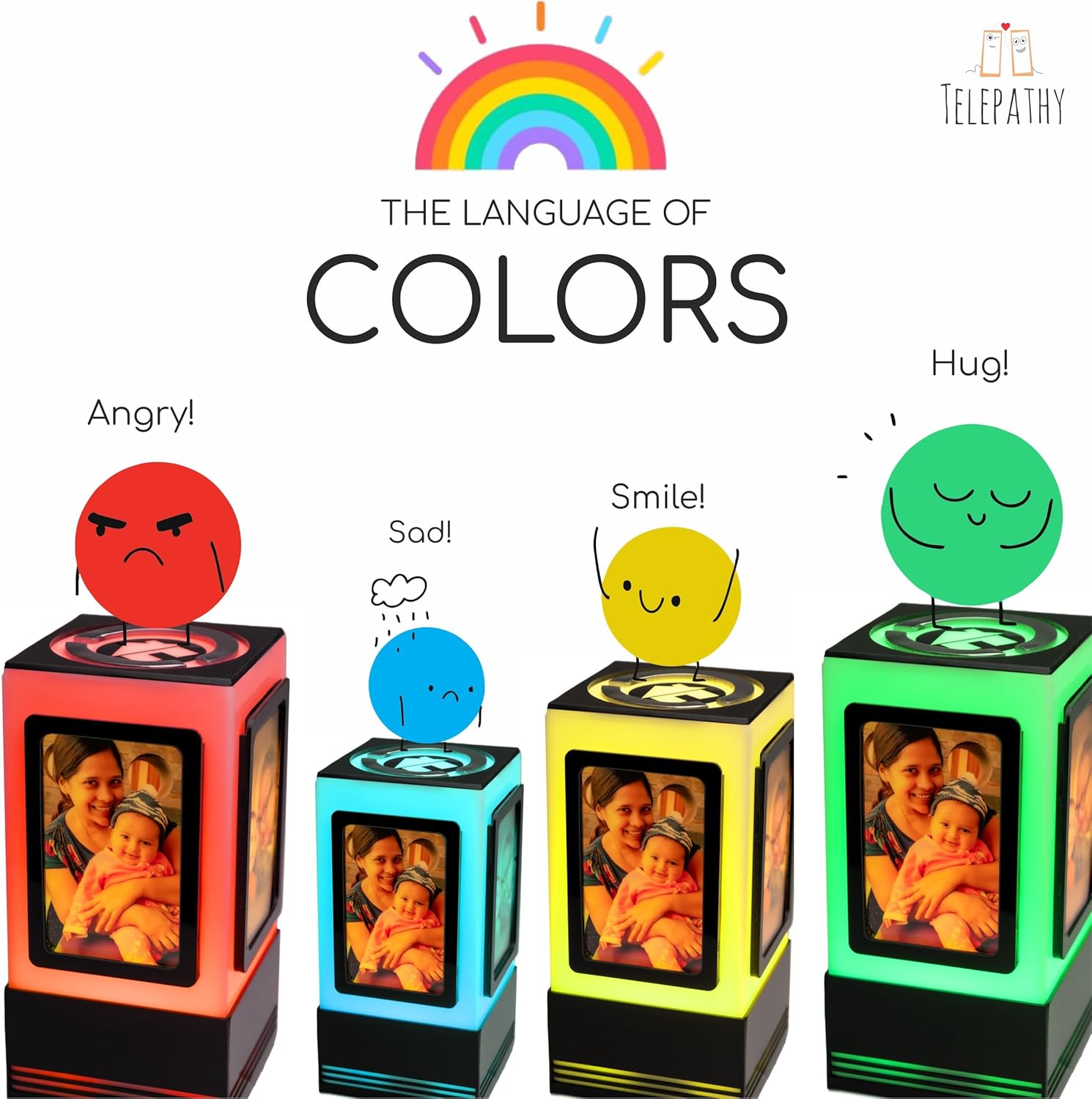 ZOCI VOCI Telepathy® Friendship Lamp® – Long Distance Touch Lamp - Wi-Fi Lights for Long Distance Relationships, Family & Friends Staying Apart (Photo)