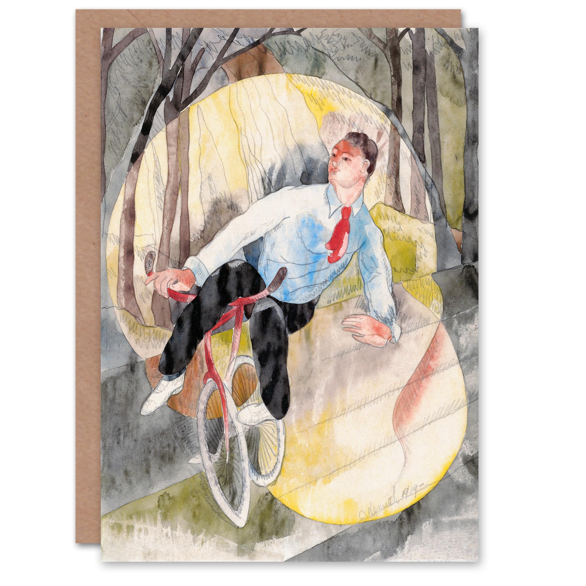 Artery8 Charles Demuth Art Card In Vaudeville The Bicycle Rider