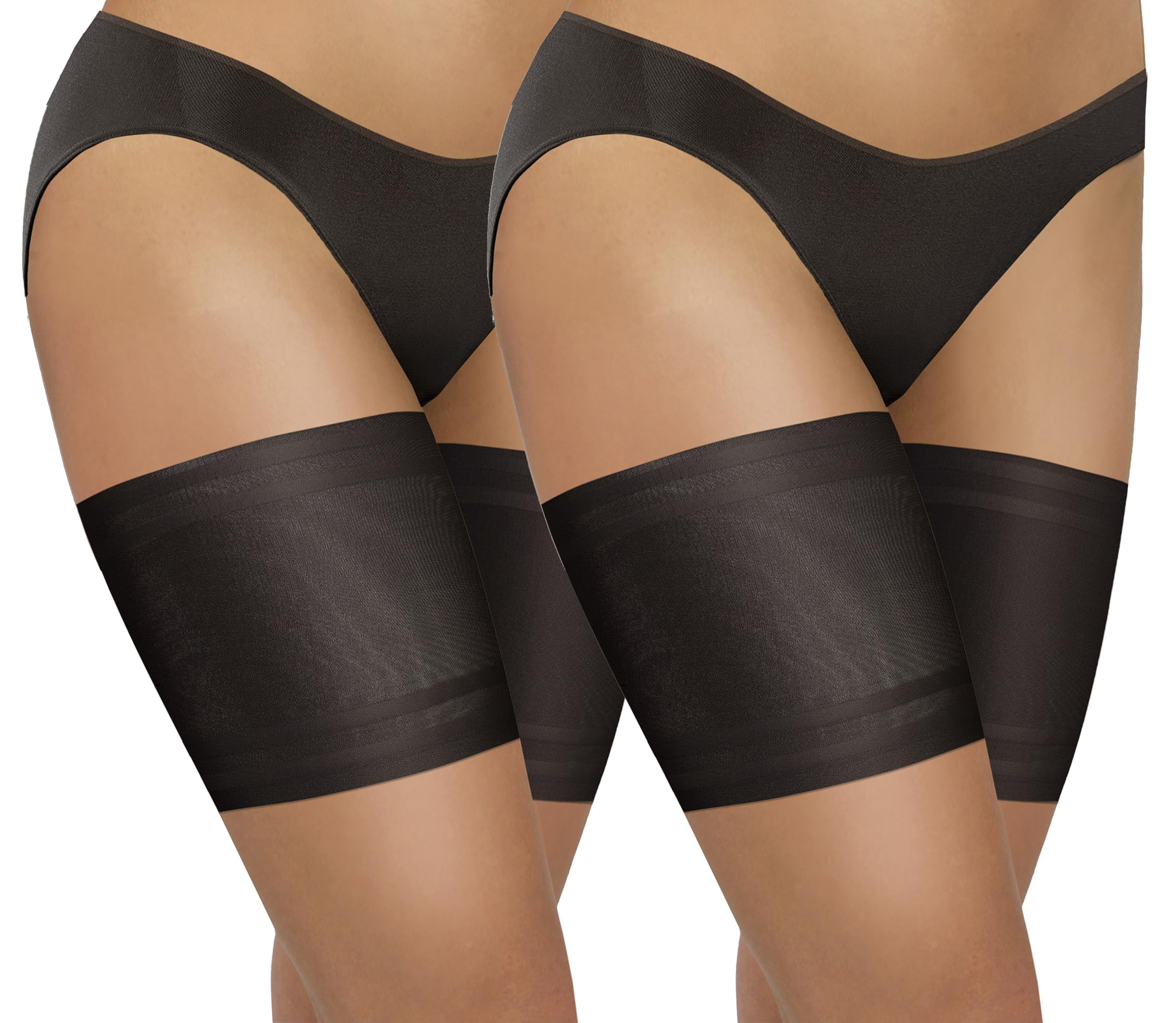 sesto senso 2 Paar Oberschenkelbänder Sexy Elastische Anti-reibung mit 4 Silikonstreifen