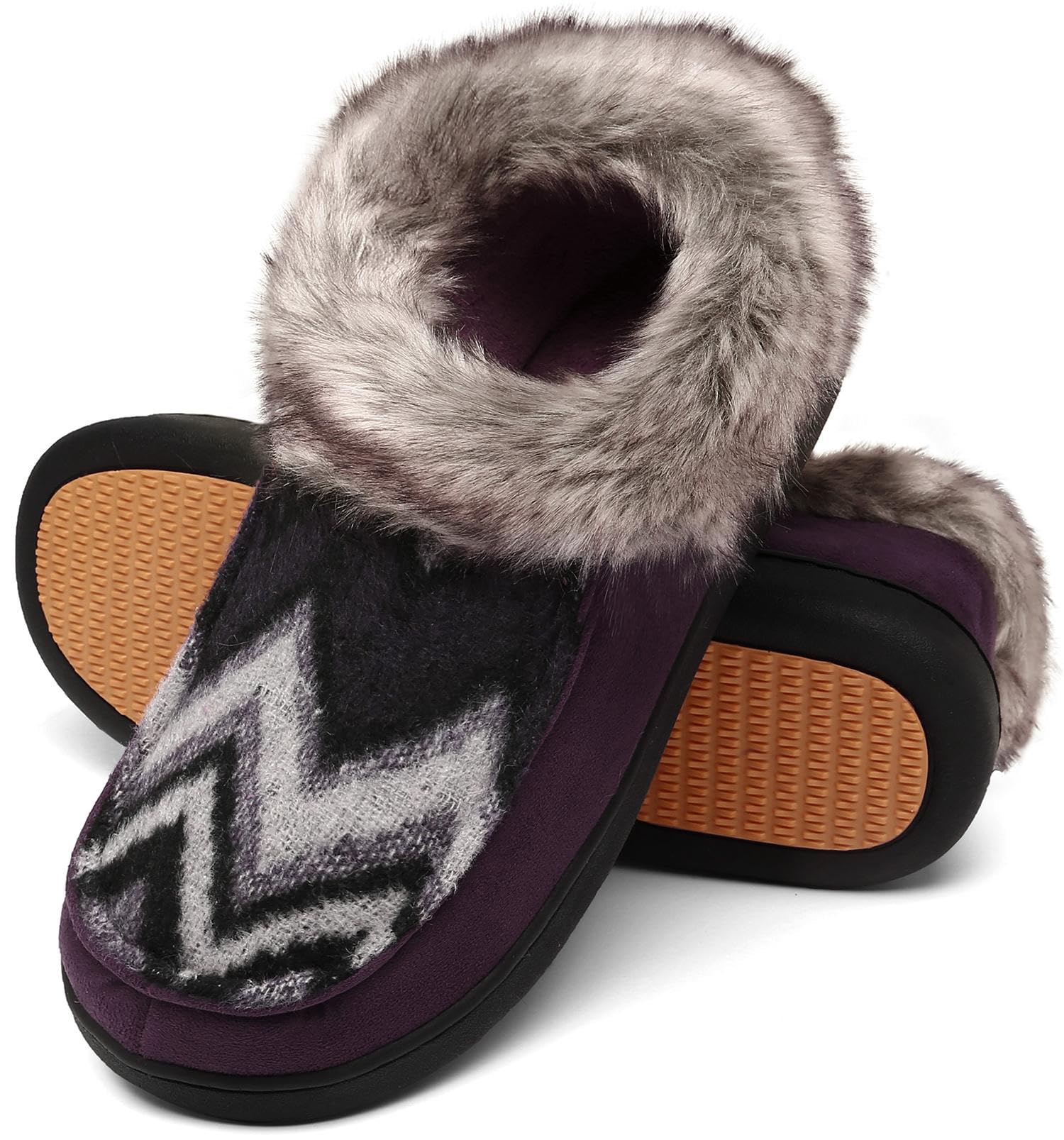 Mishansha Ciabatte Donna Invernali Peluche Pantofole Schiuma di Memoria Gr.36-43