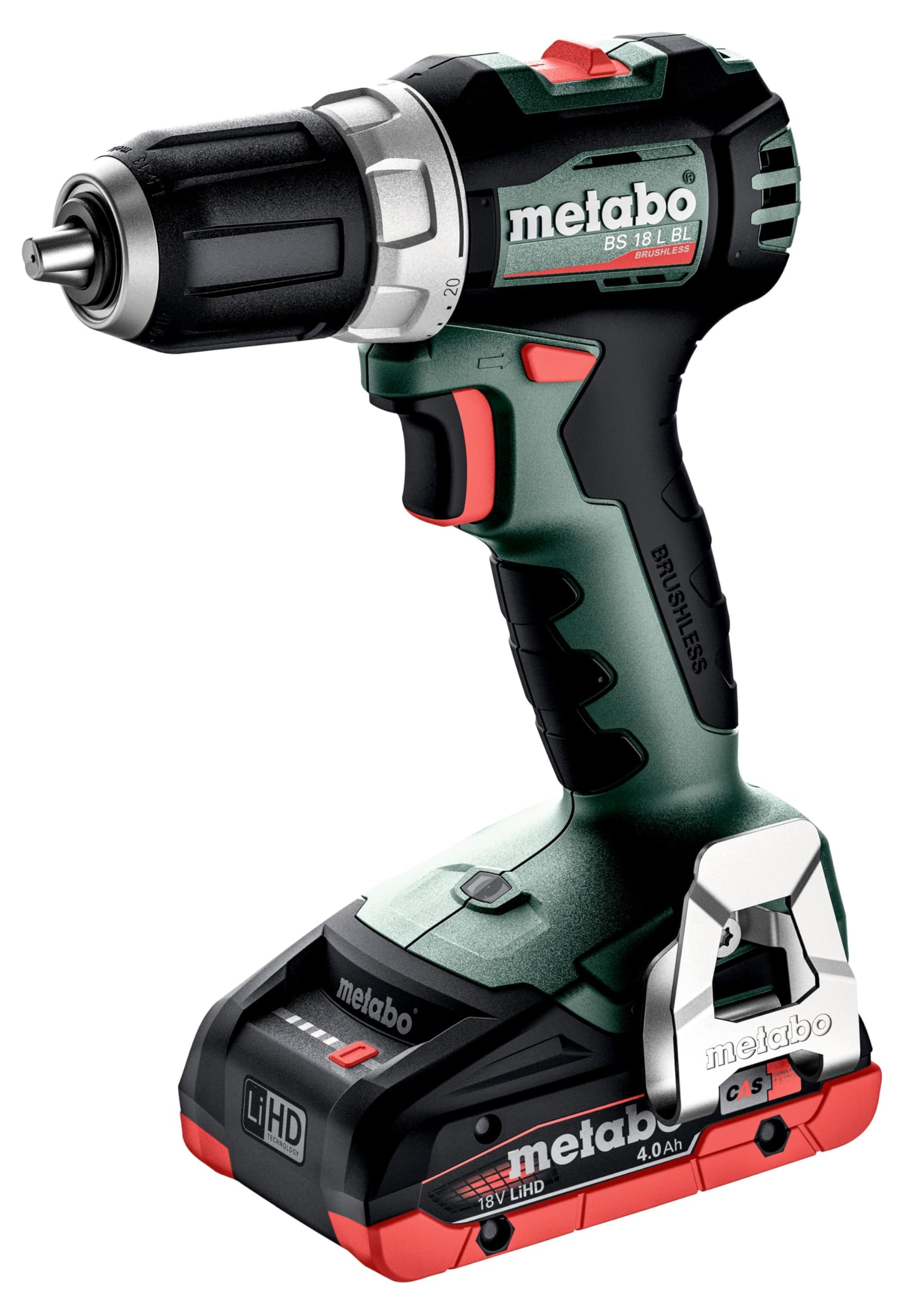 metabo Wiertarko-wkrętarka akumulatorowa BS 18 L BL – 18 V, CAS, moment obrotowy 65 Nm, średnica wiercenia 40 mm – bezszczotkowa, kompaktowa i wydajna do precyzyjnego wiercenia i wkręcania – w