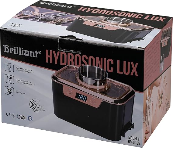 Brilliant HydroSonic LUX-BM Ultrasonic Cleaner, Black