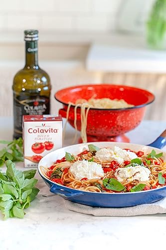 Miniatura 5 de Colavita Tomates italianos en dados, perfectos para salsas gruesas y platos de pasta, o como decoración para bruschetta y sopas, caja de recreación
