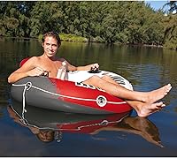 Vista 9 de Intex River Run - Balsa flotante inflable para agua, piscina y lago, color rojo y azul