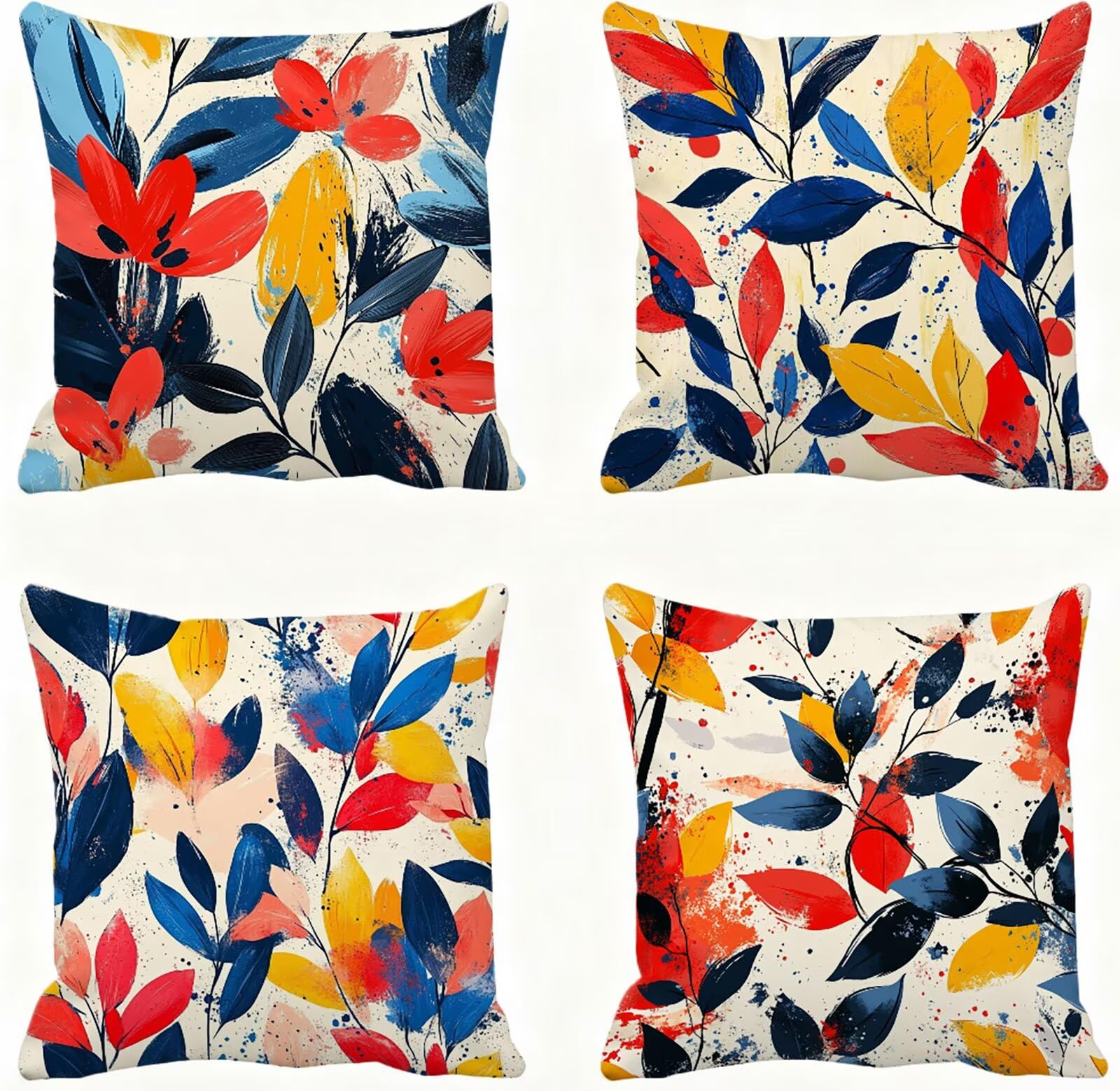 Taie d'oreiller 45x45 lot de 4 super doux pour une protection de coussin durable