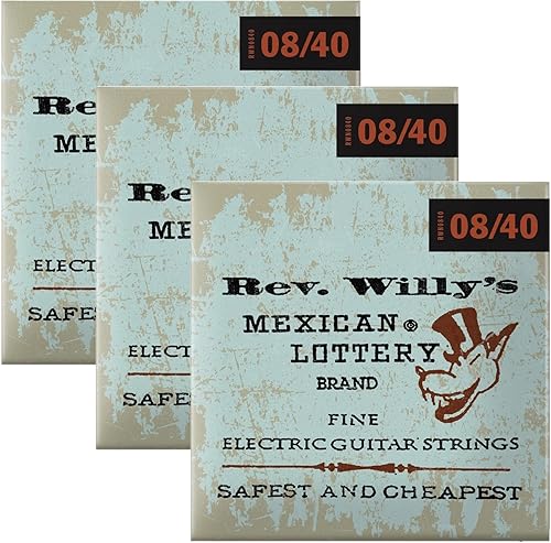 Miniatura 1 de Reverendo Willy's Mexican Lottery Brand Cuerdas Guitarra Eléctrica 3 Sets 08-40