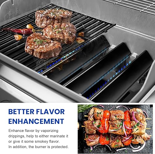 Miniatura 4 de GGC Barra aromatizante de 17.5 pulgadas para Weber Genesis 300 Series Genesis E310 E320 E330 S310 S320 S330 EP-310 EP-320 EP-330, repuesto de barra