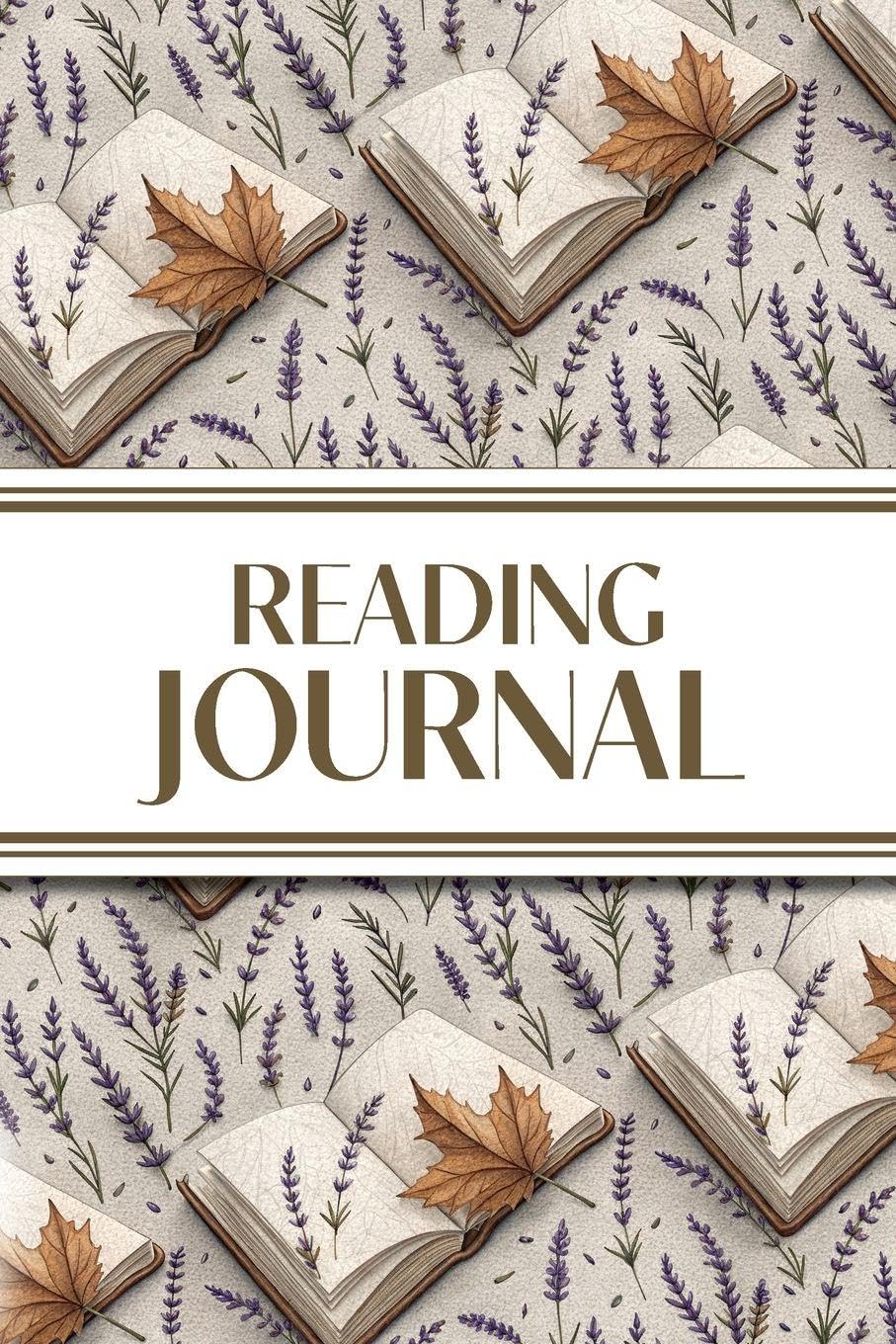 Reading Journal (Lavender Sprigs, Leaves & Books): 6"x9" Book Lover's Diary; Book/Series Reviews, Reading Tracker, Favorite Book List, Favorite Quotes, Reading Challenges, and More!