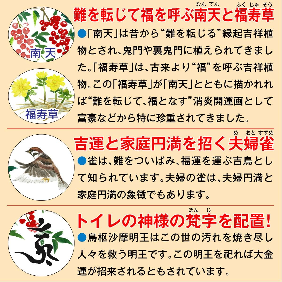 Amazon トイレ 風水絵画 開運 厄除 消災南天福寿 大金運を生み出す話題の開運画 トイレの神様 うすさま明王 お札 高級越前和紙 はがきサイズ トイレマット タンクカバー ホーム キッチン オンライン通販