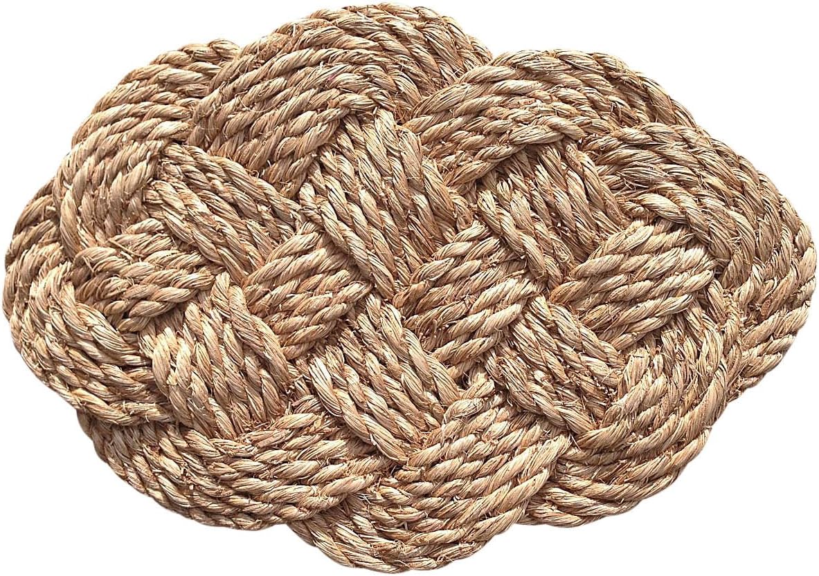 Large Oval Abaca Weave Doormat