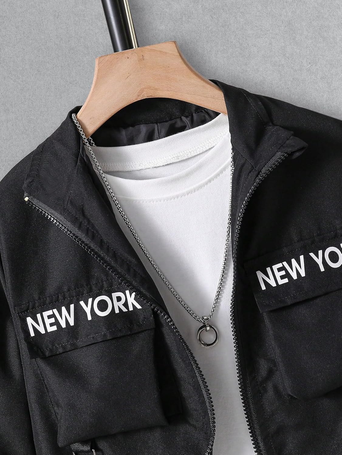 Boys 2 Pieces Sweatsuit Casual Clothes Set Long Sleeve Zipper Tracksuit Jacket and Cargo Pants Outfits for 7-14Y - Image 4