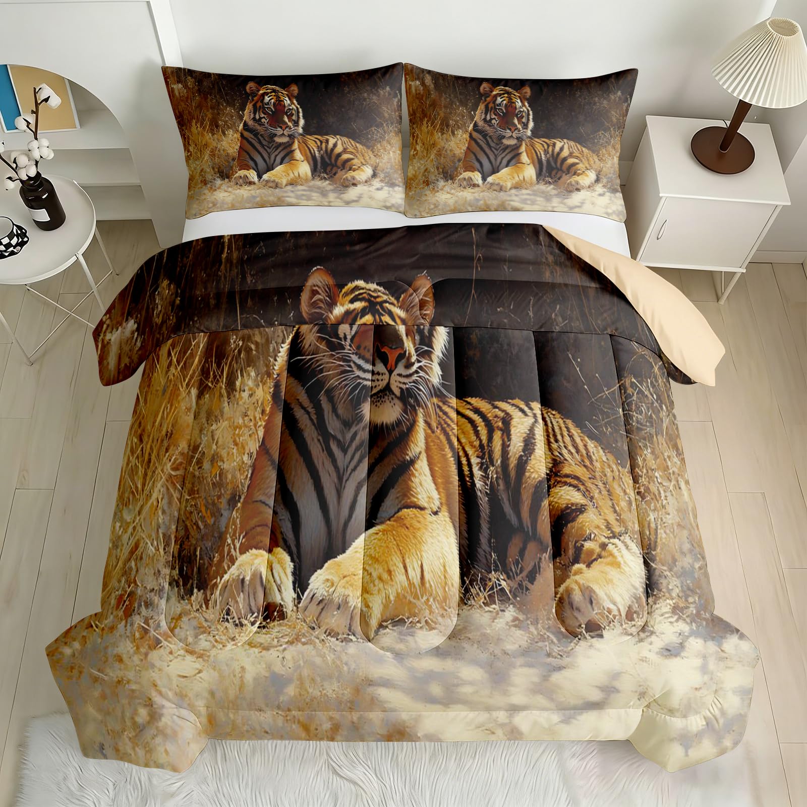 Generisch Tiger Wildtiere Bettdecke ohne Bezug 200x200 Sommerdecke Leicht