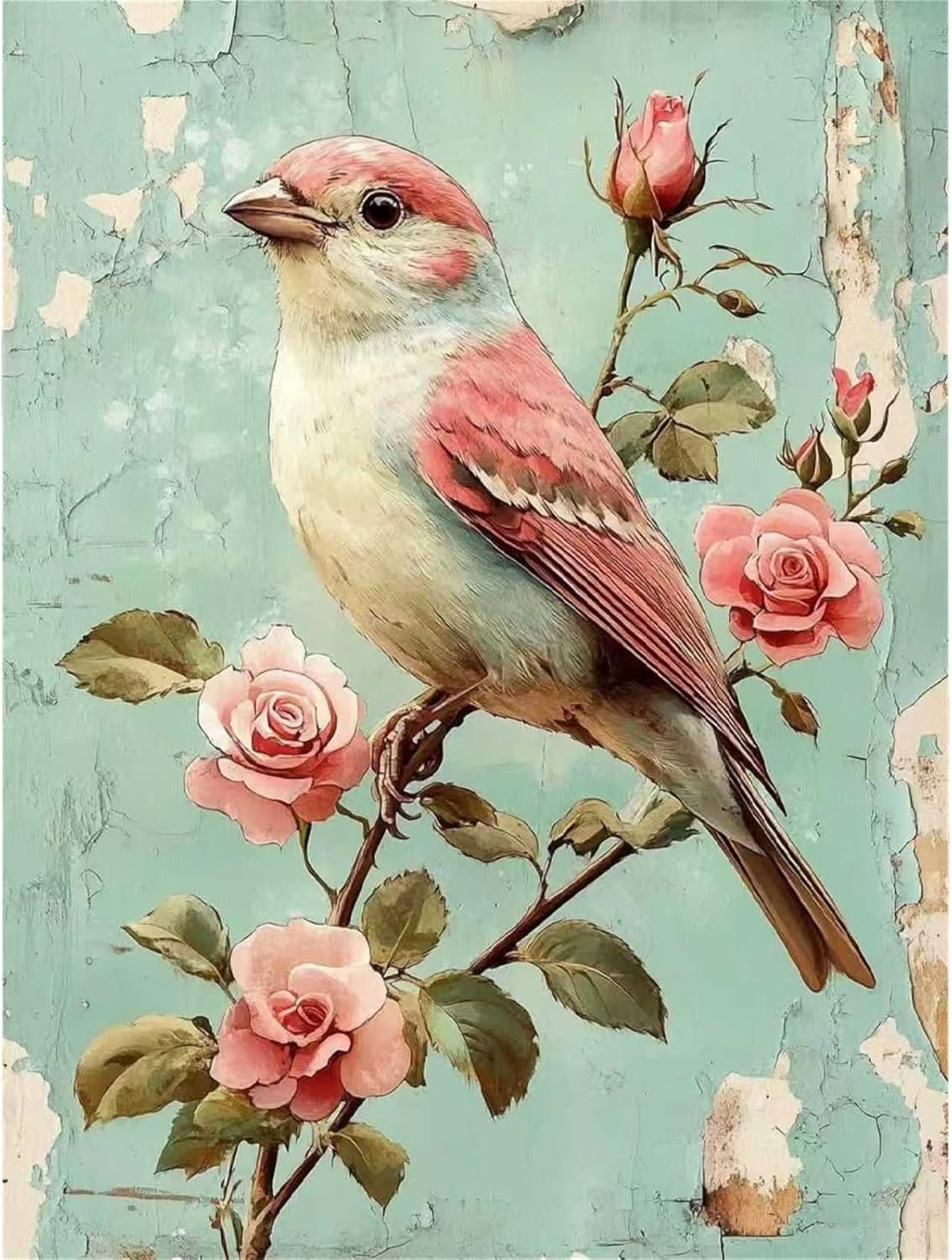 HEFEIS DIY Paint by Number for Adults,Bird Painting Kits for Adult,Color by Numbers,Paint by Number Canvas Crafts Watercolor for Beginner Room Decor (Bird)