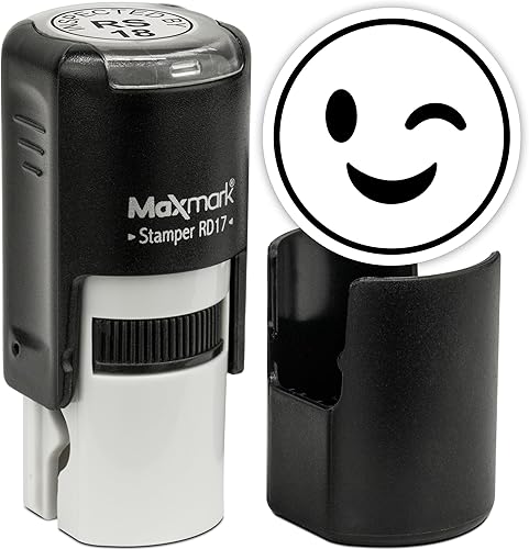 Miniatura 67 de MaxMark Sello Emoji Redondo Autoentintado - Corazón - Tinta Púrpura