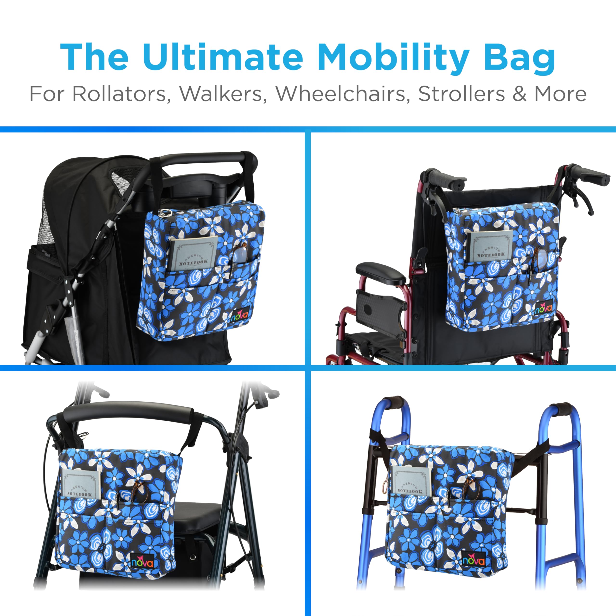 Amazon.com: NOVA Medical Products NOVA Walker Bag, Large Carry Bag