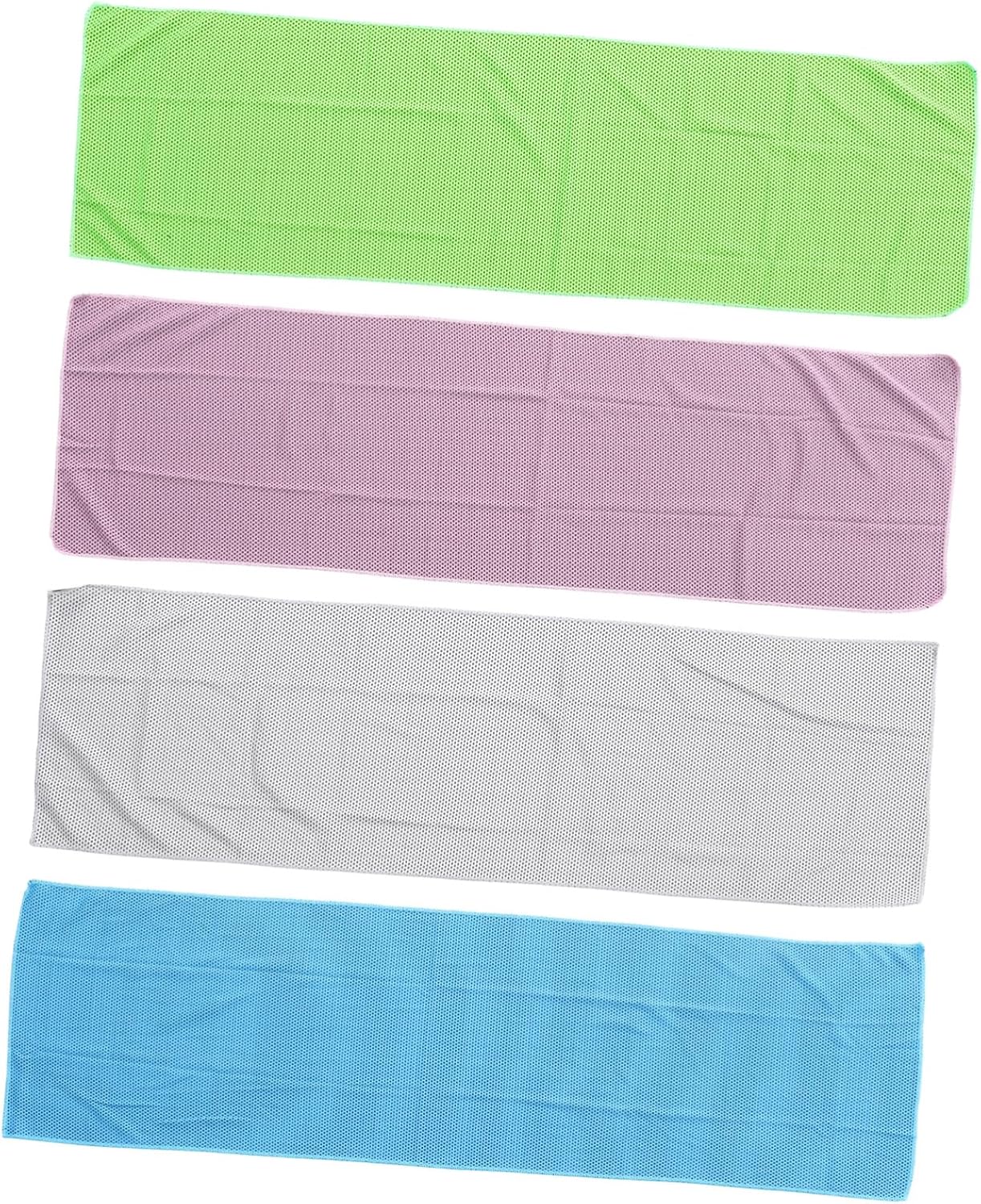 4pcs Instant Cooling Towels Soft Breathable Microfiber Ice Towels for Yoga Sports Fitness and Outdoor Activities Includes Bright Light