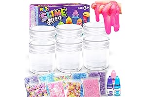 KLT Slime Making Kits, 6 Pack Premade Crystal Slime with Spoons and Bowls