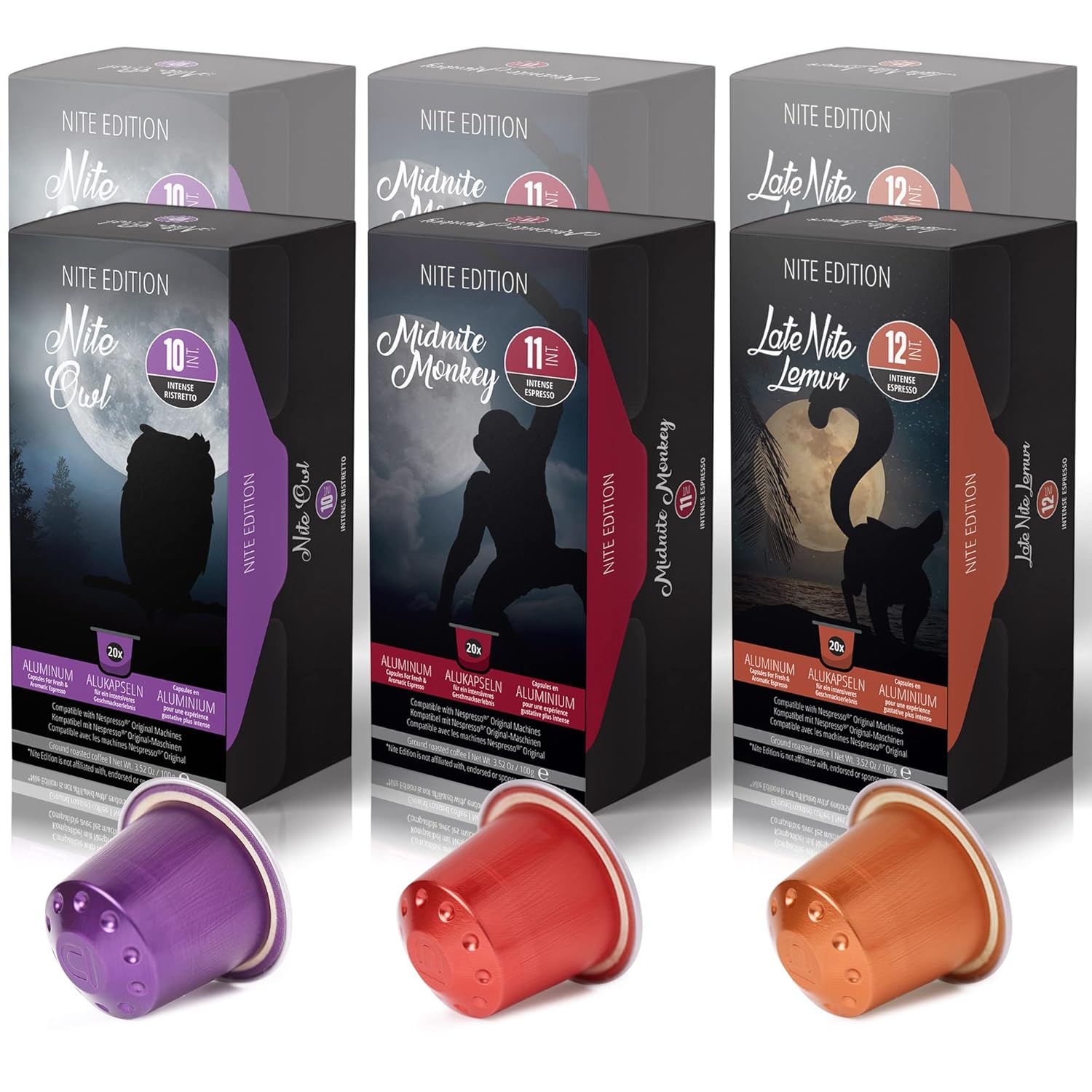 120 ct Dark Roast Variety Nespresso Original Machine Compatible Pods I Aluminum