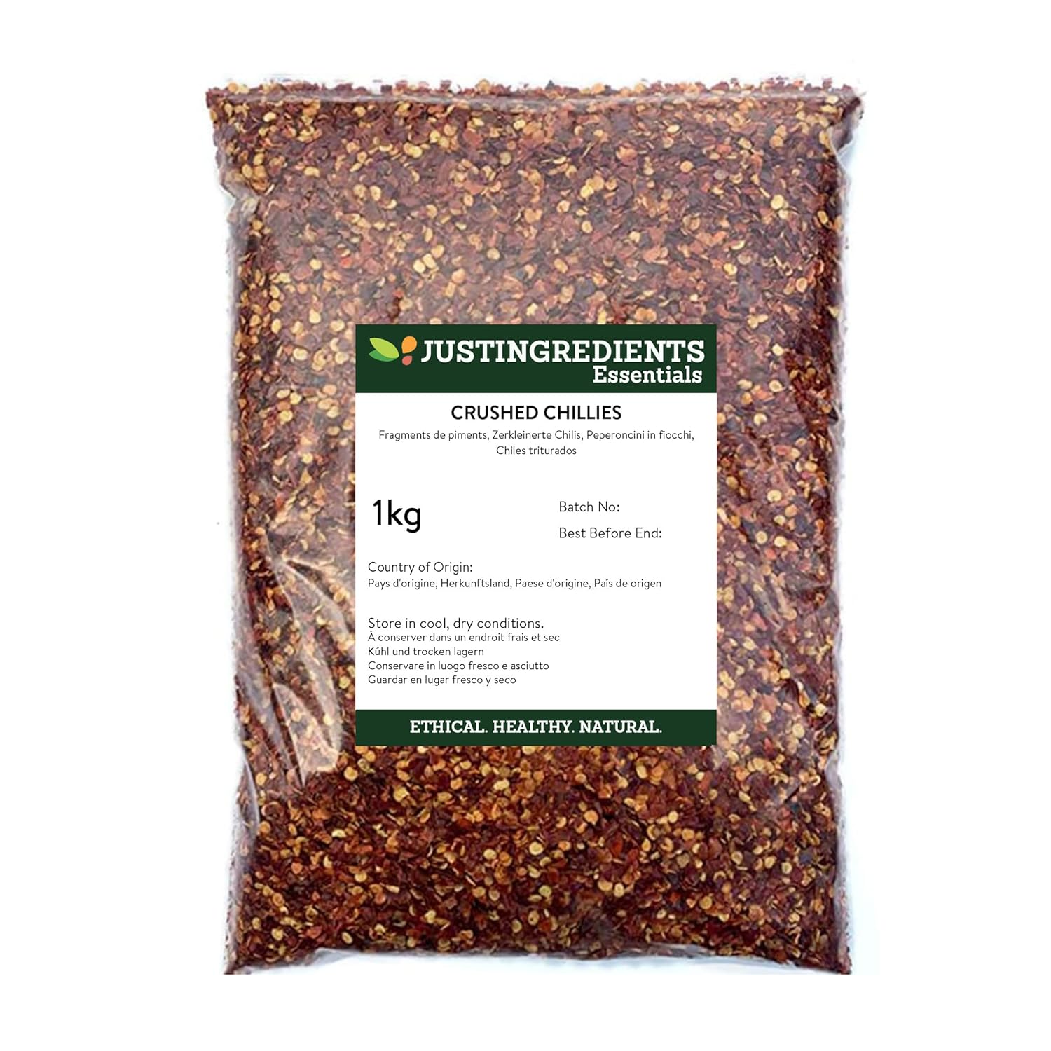 JustIngredients Crushed Chillies Loose 1 Kg