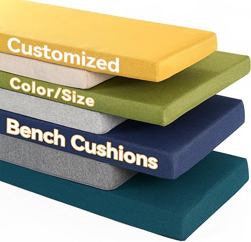 ROFIELTY CojĂn de banco personalizado, cojines de asiento de ventana, cojĂn de banco para uso en interiores y exteriores, cojĂn de silla ROFIELTY CojĂn de banco personalizado, cojines de asiento de ventana, cojĂn de banco para uso en interiores y exteriores, cojĂn de silla