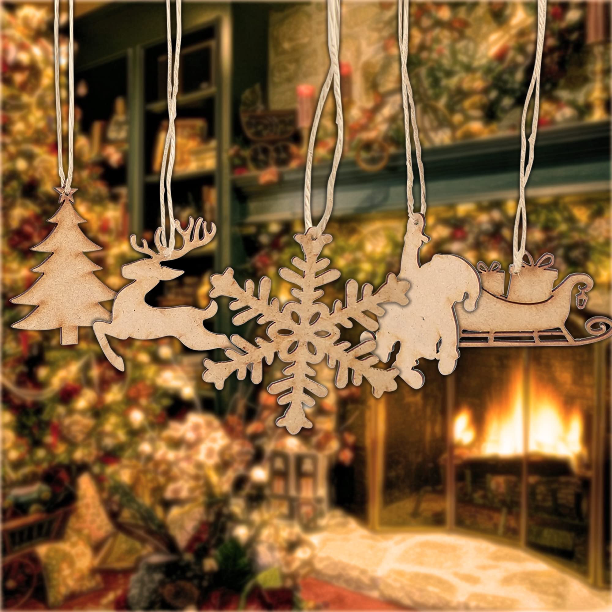 6 Colgantes Navideños, Decoración Navideña, Colgante