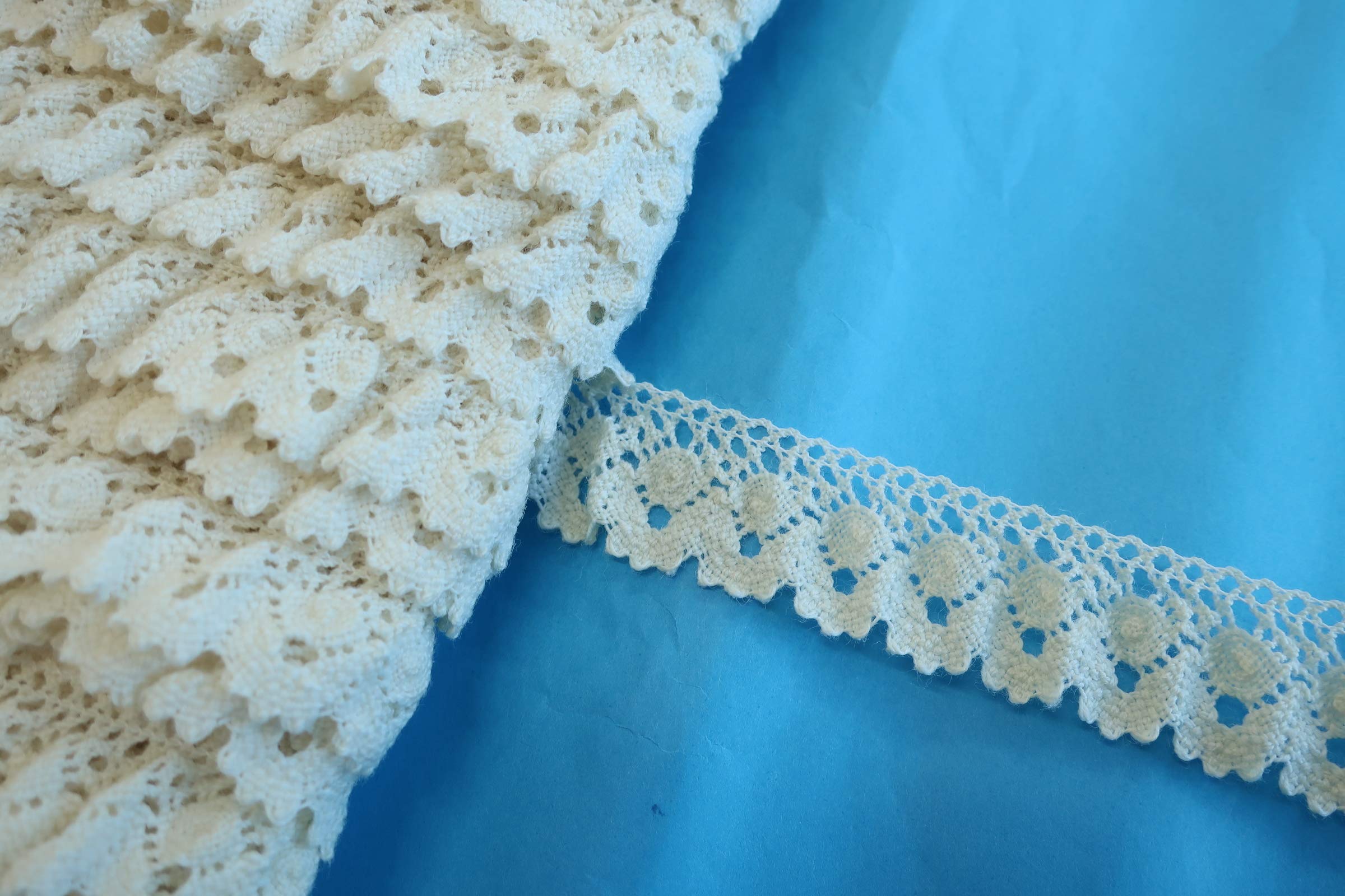 Amazon.co.jp: 5m巻き フリルレース ゴム入り ウール 生成り ベージュ  