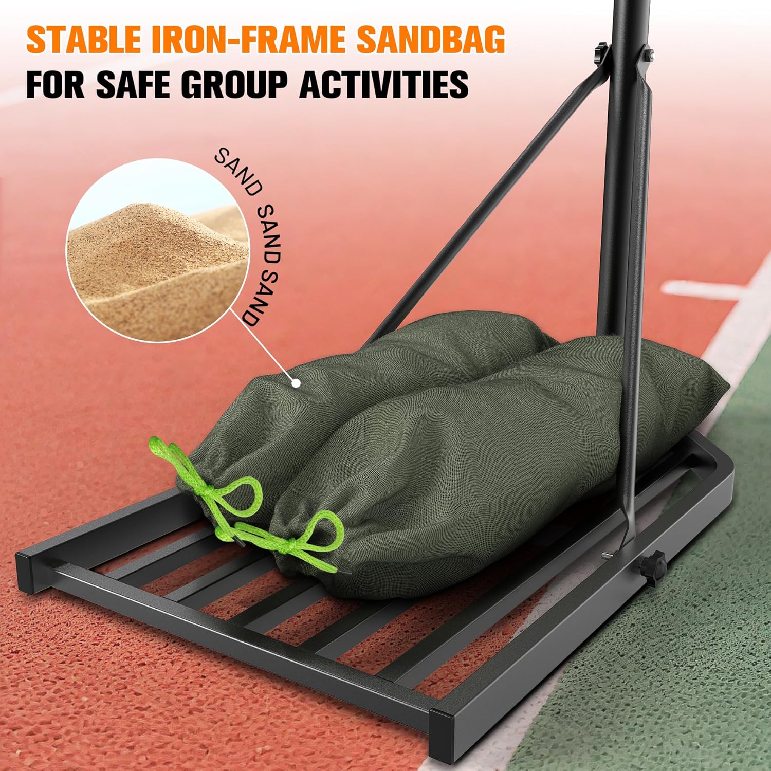 New PC Backboard,Basketball Hoop Outdoor 7.1-8.9ft Adjustable,Basketball Portable Hoops & Goals for Kids,Youth,and Adults in Backyard/Driveway/Indoor,33 Inch Shatterproof Backboard and Larger Base