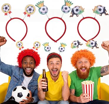 Soccer Headbands 2026 World Cup Party Accessories,Soccer Decorations and Fan Gear Sports Themed Party Favors & Decorations 3PCS