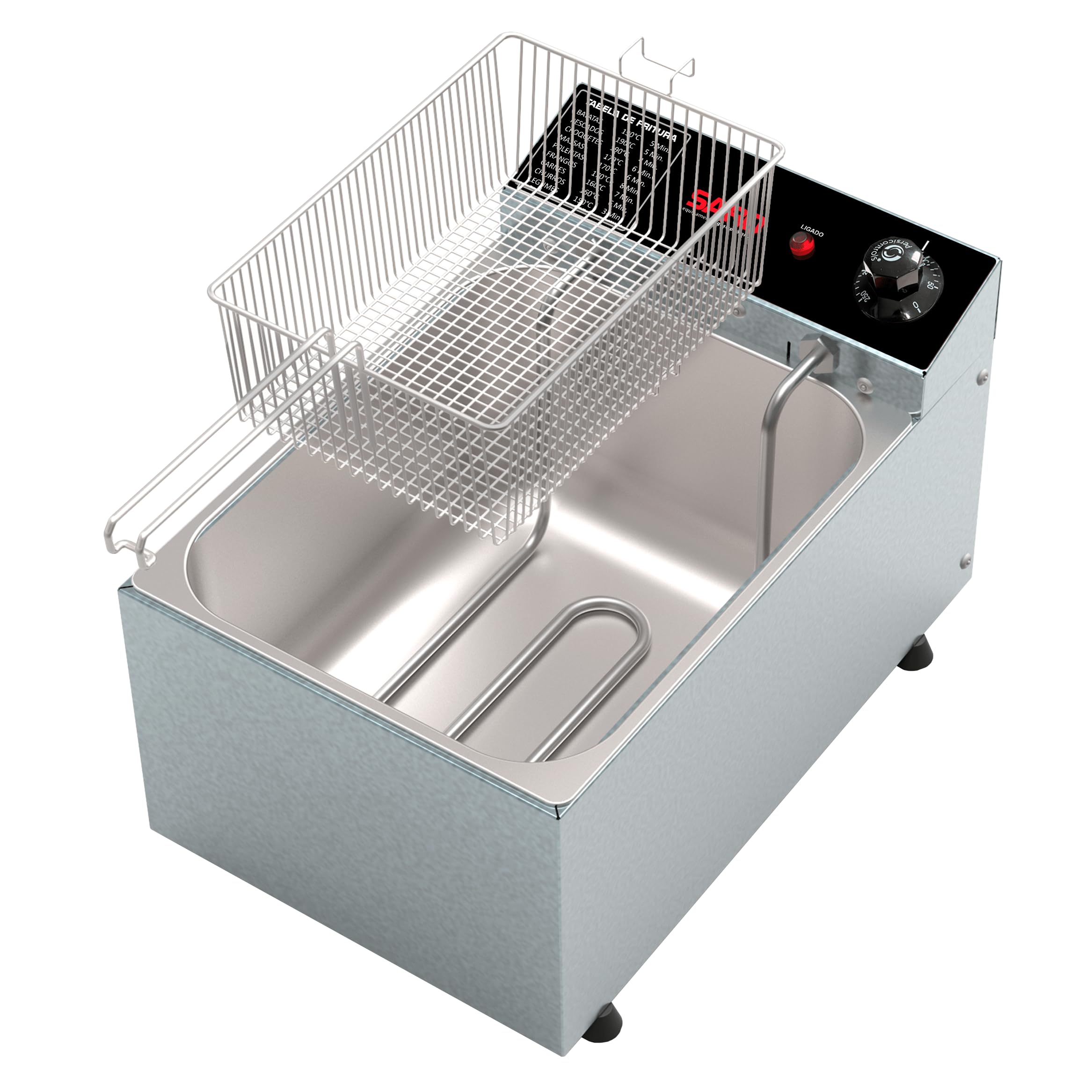 FR22 Fritadeira eletrica 3000W 1 cuba 5,0 litros 220V 50-60 Hz