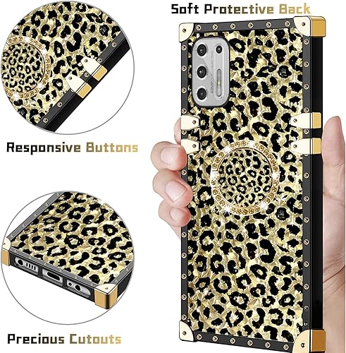 Miniatura 4 de Funda para Moto g Stylus 2021, Motorola g Stylus 0.14 oz 2021 para mujer, funda de silicona con purpurina dorada de lujo, a prueba de golpes,