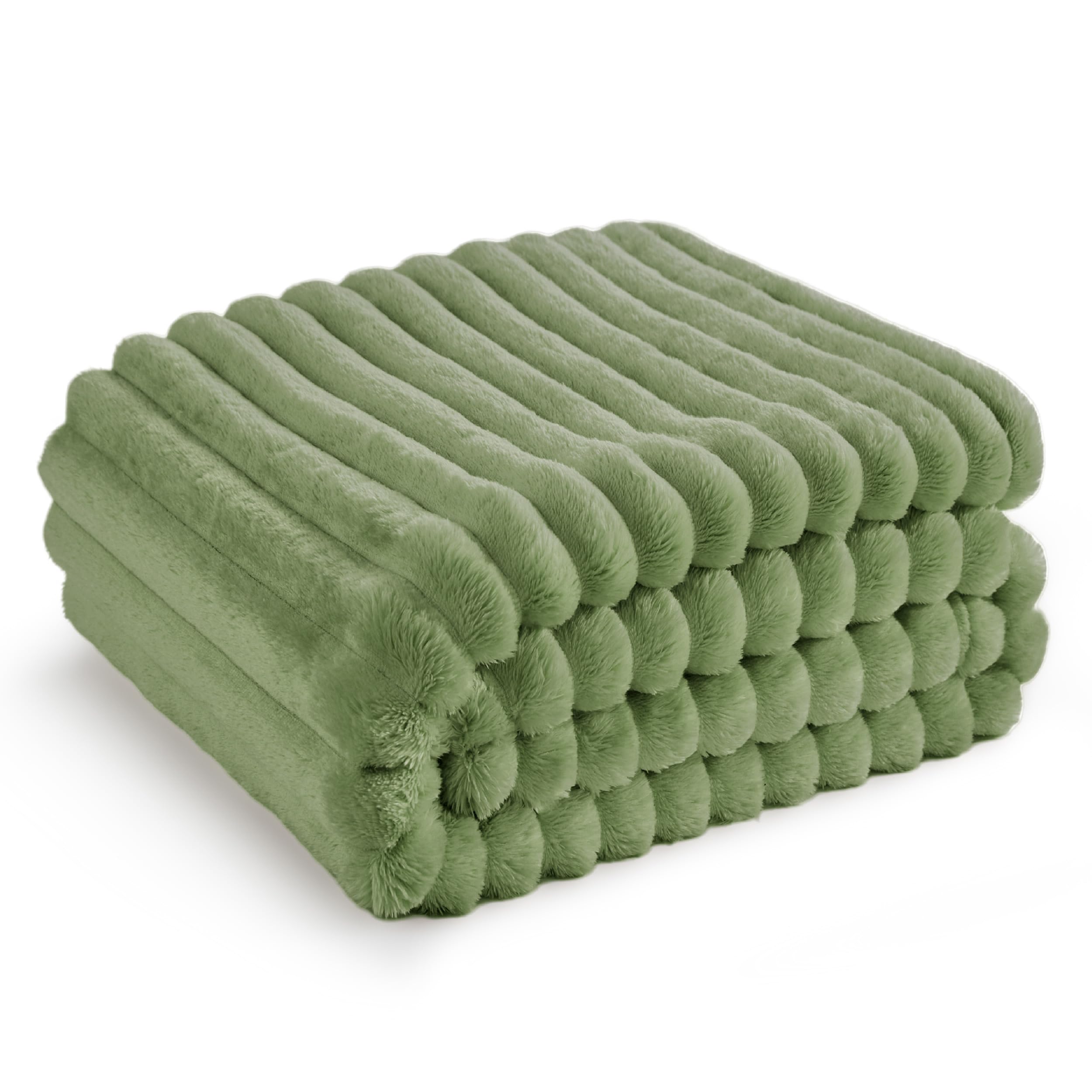 Bedsure GentleSoft Christmas Throw Blanket for Couch - Cozy Soft Blankets for Women, Cute Small Fleece Christmas Throws Gifts for Teens Girls Room Home Decor, Reseda, 50x60 Inches