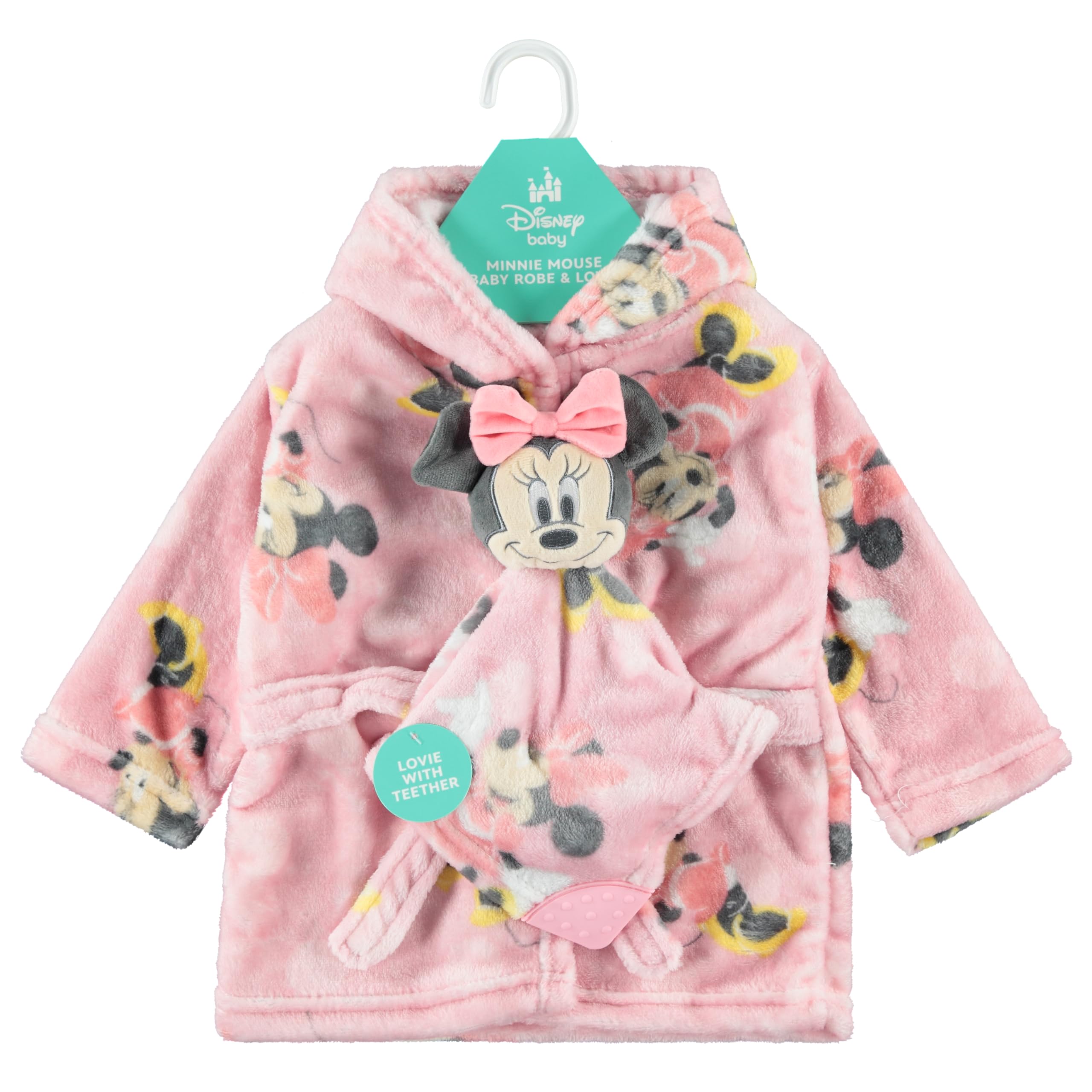Disney Baby-Jungen Bademantel mit Lovie-Befestigung