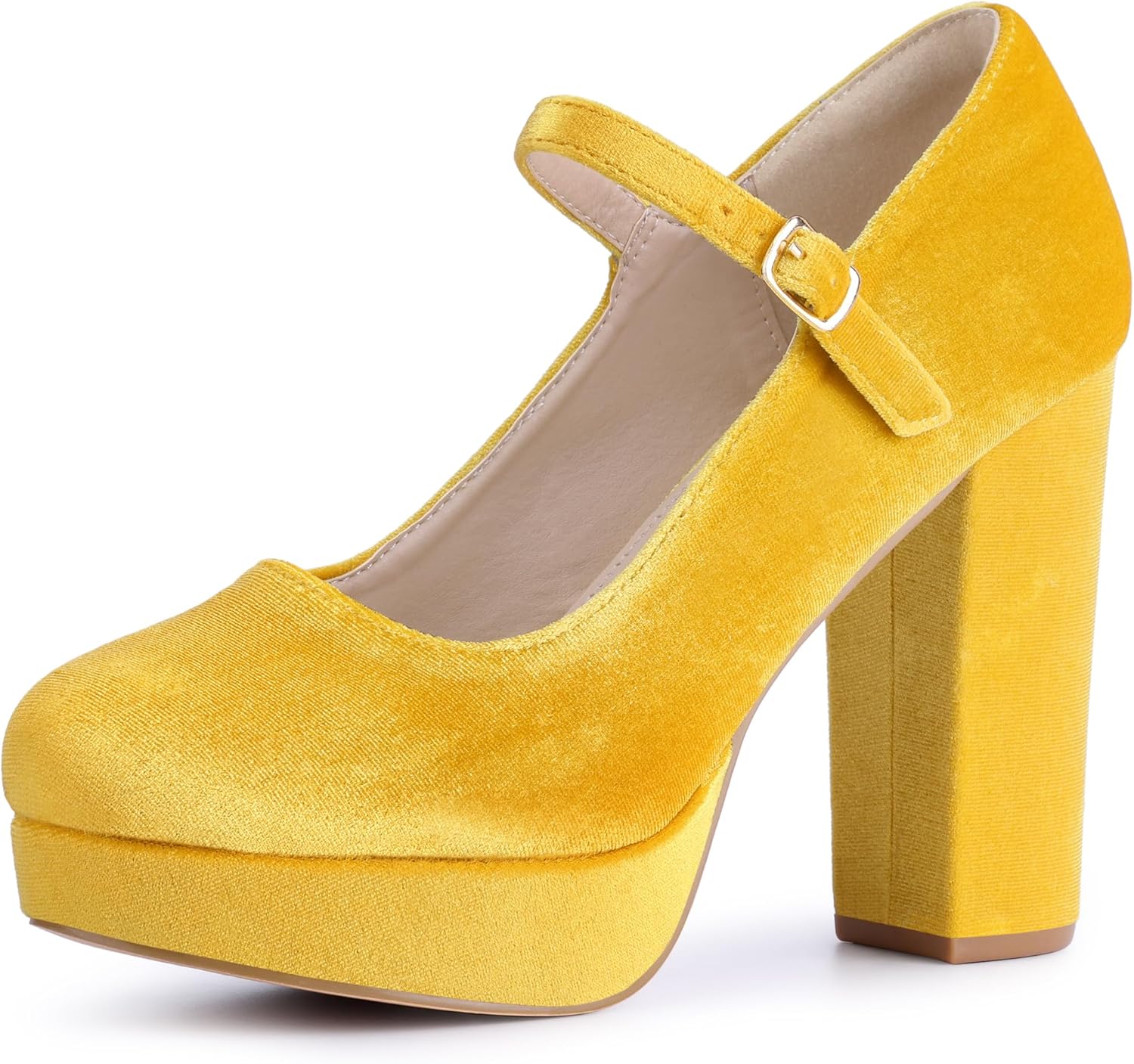 Perphy Platform Chunky Heels Mary Janes Pumps for Women