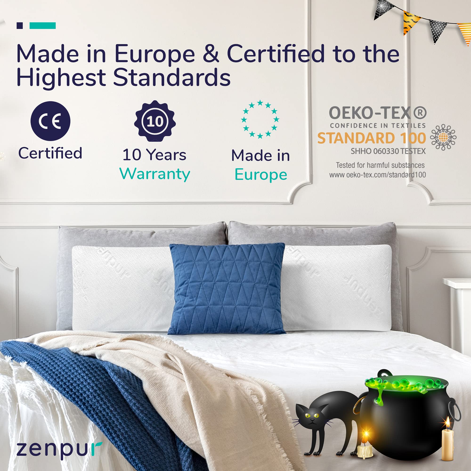 ZenPur Memory Foam Pillow Orthopedic Pillow for Neck Support Best