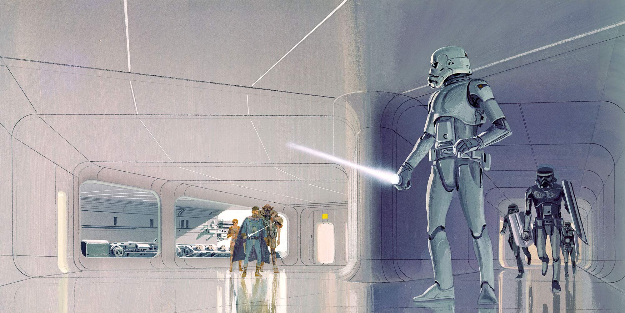 Komar Muurafbeelding | Star Wars Classic RMQ Mos Eisley Edge | Kinderkamer, Jeugdkamer, Decoratie, Kunstdruk | zonder lijst | WB152-70x50 | Grootte: 70 x 50 cm (breedte x hoogte